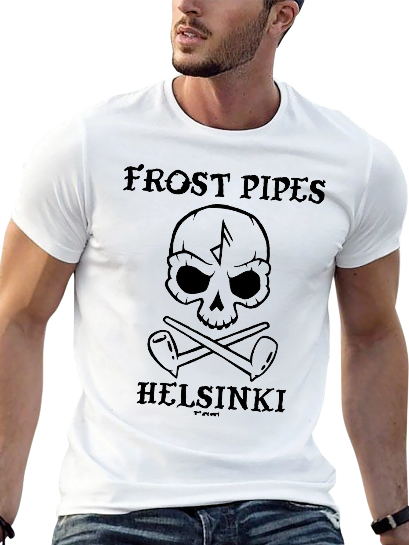 Frost Pipes Helsinki Skull Graphic T-Shirt