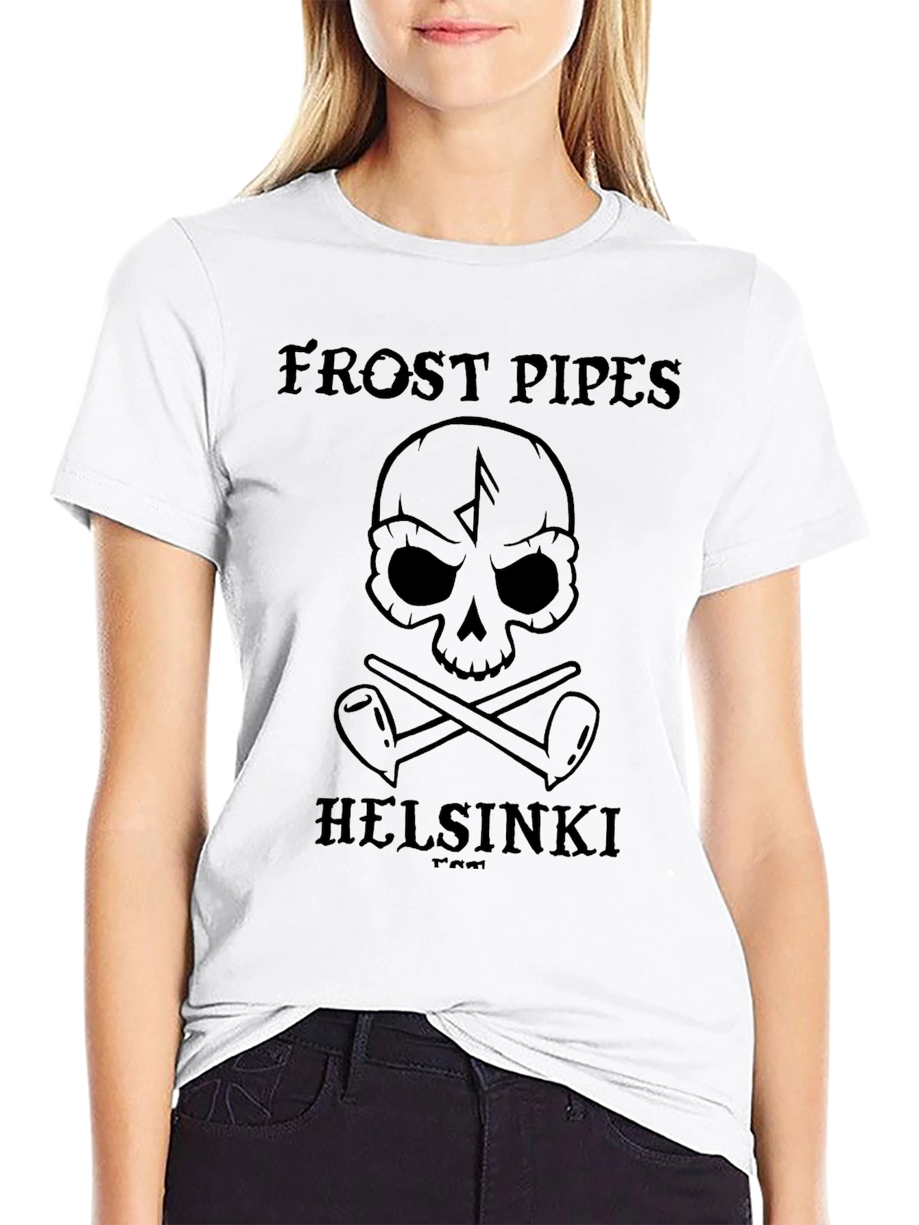 Frost Pipes Helsinki Skull Graphic T-Shirt