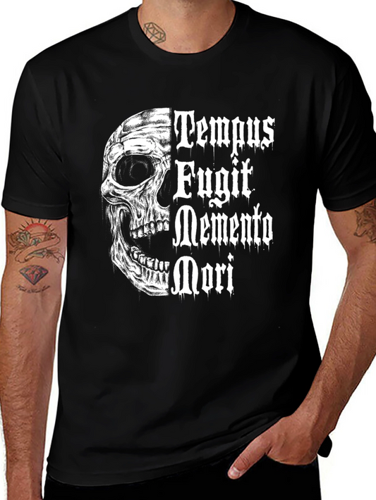 Memento Mori Skull Graphic T-Shirt