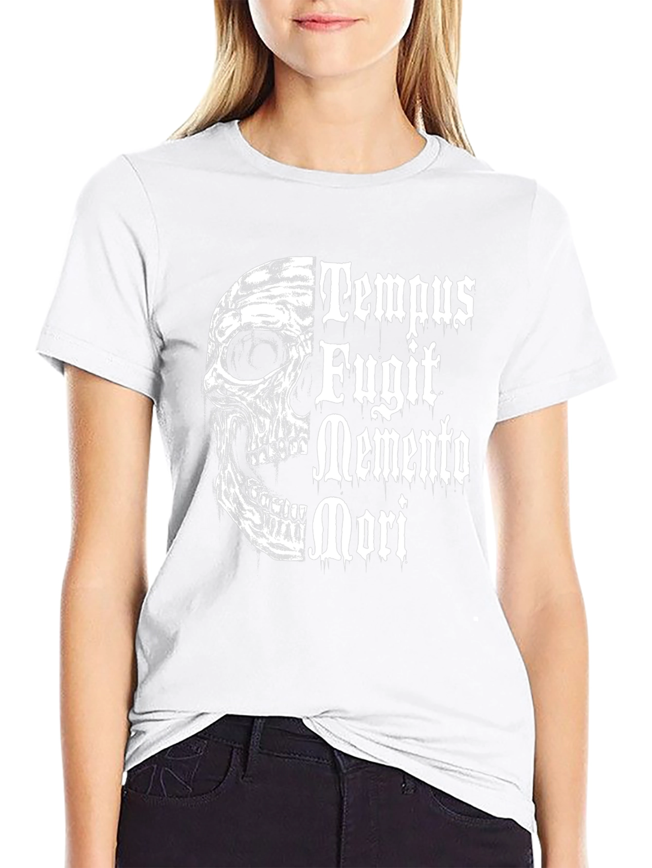 Memento Mori Skull Graphic T-Shirt