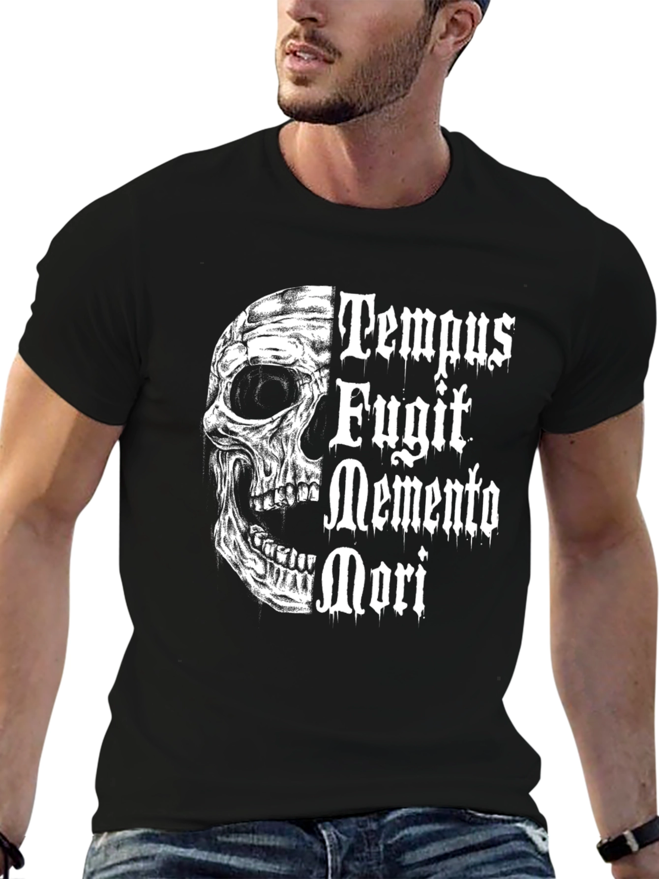 Memento Mori Skull Graphic T-Shirt