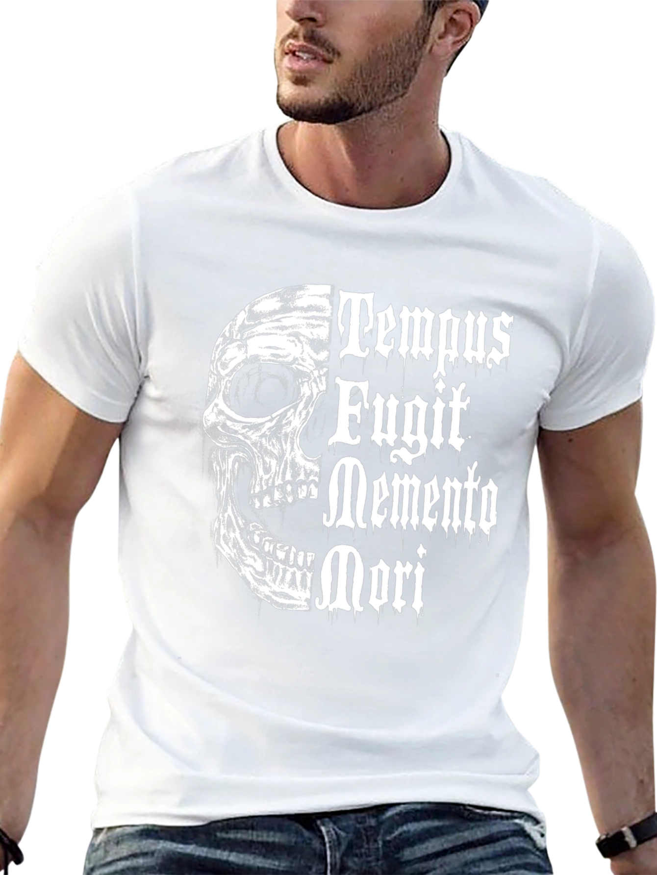Memento Mori Skull Graphic T-Shirt