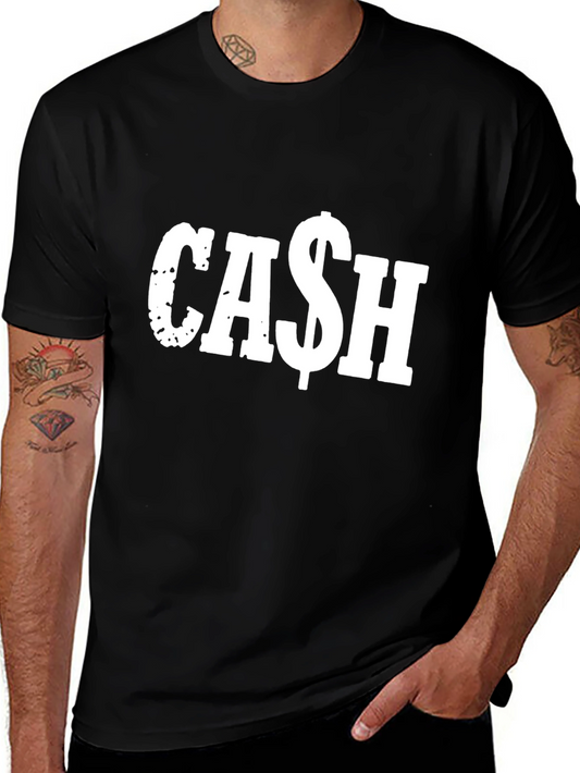 Cash Graphic Tee - Black Cotton Comfort