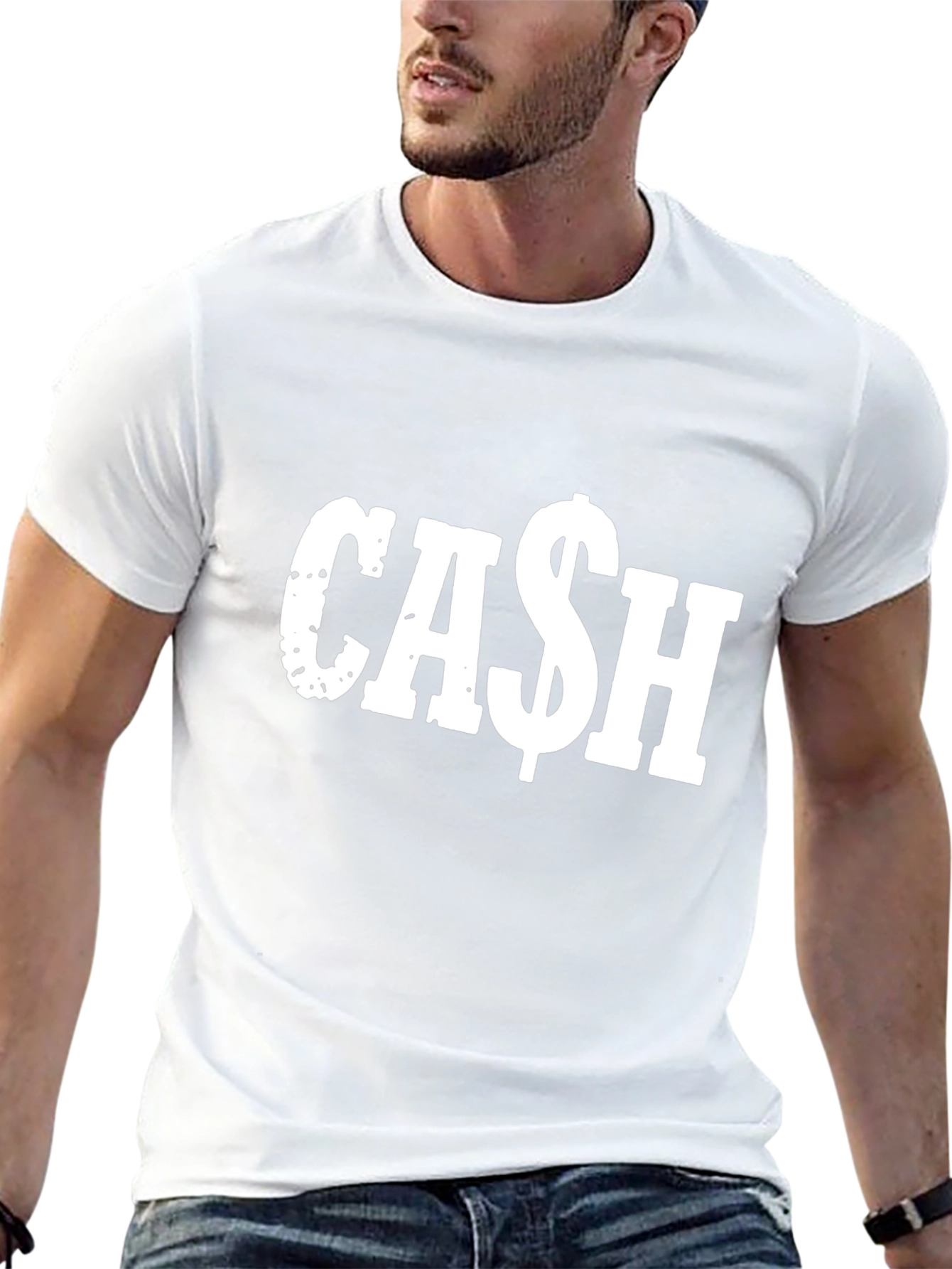 Cash Graphic Tee - Black Cotton Comfort