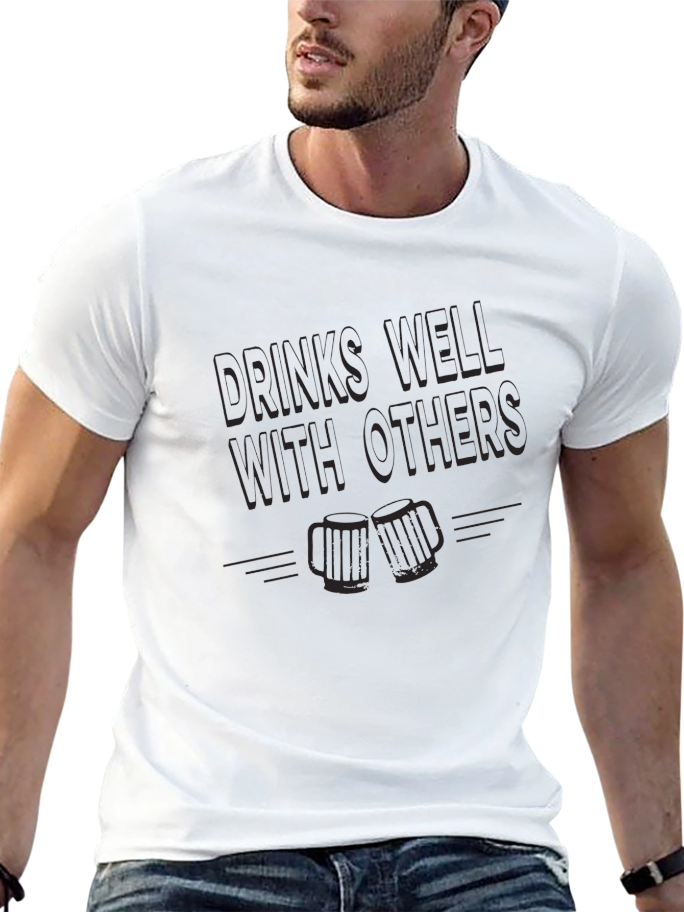 Drinks Well With Others Black T-Shirt