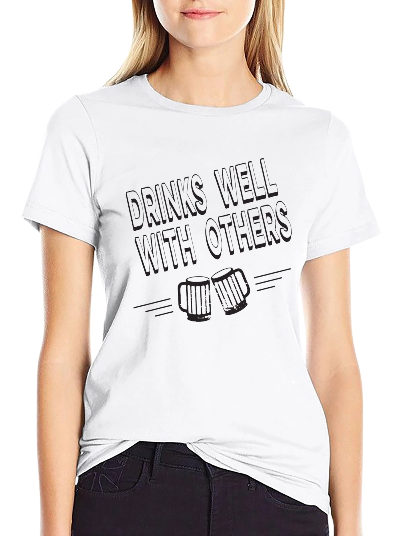 Drinks Well With Others Black T-Shirt