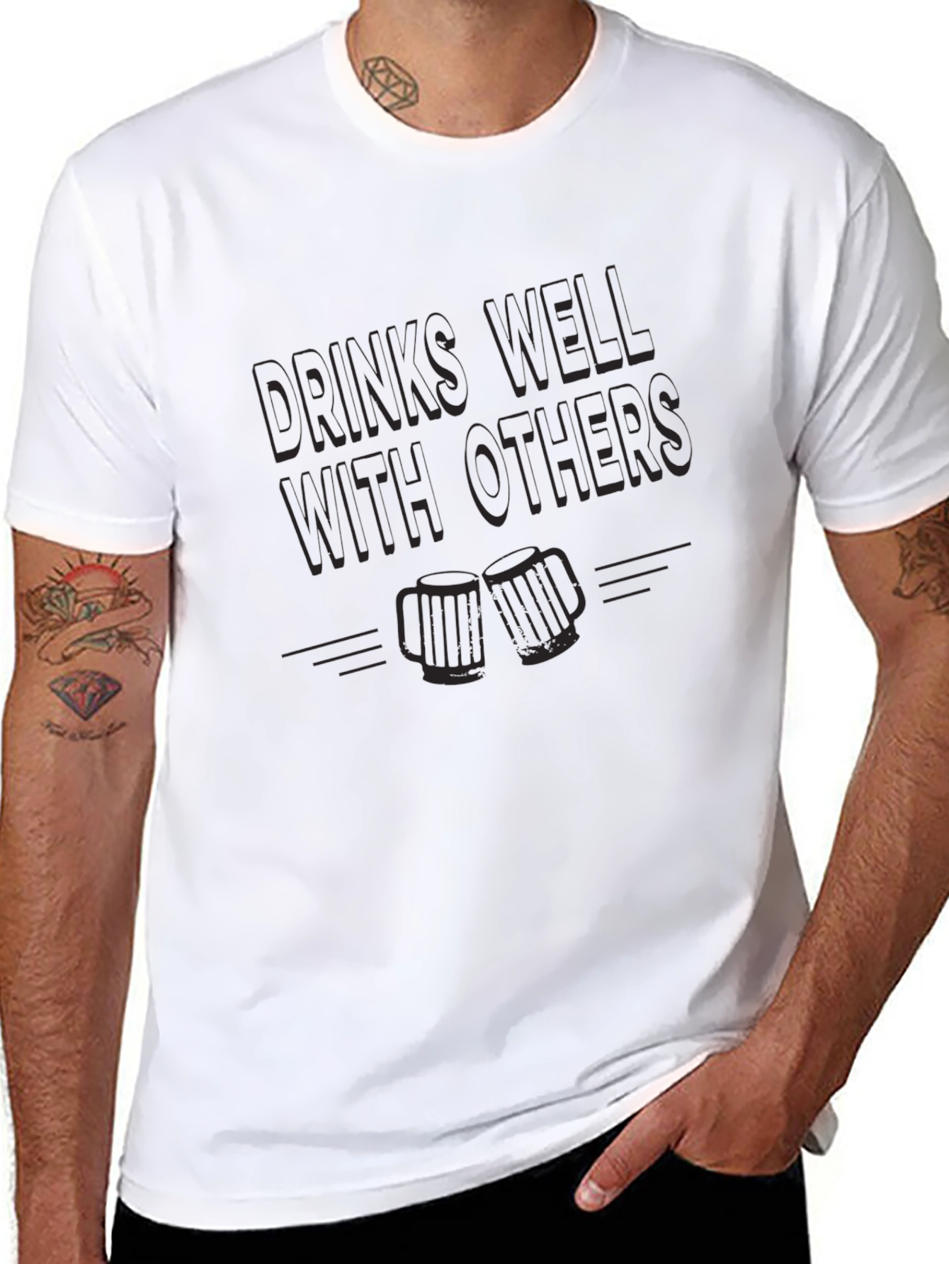 Drinks Well With Others Black T-Shirt