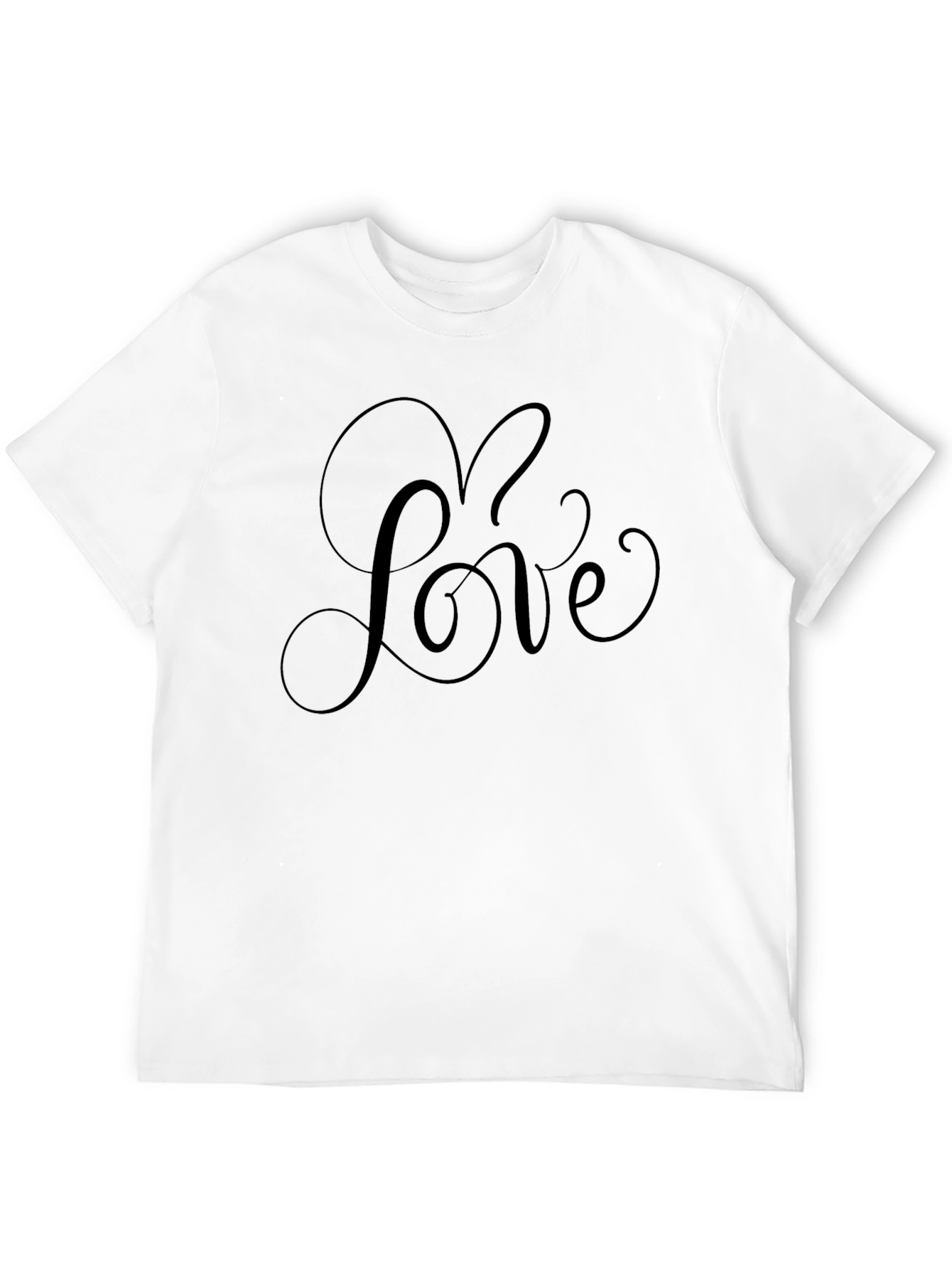 Love Script Black T-Shirt