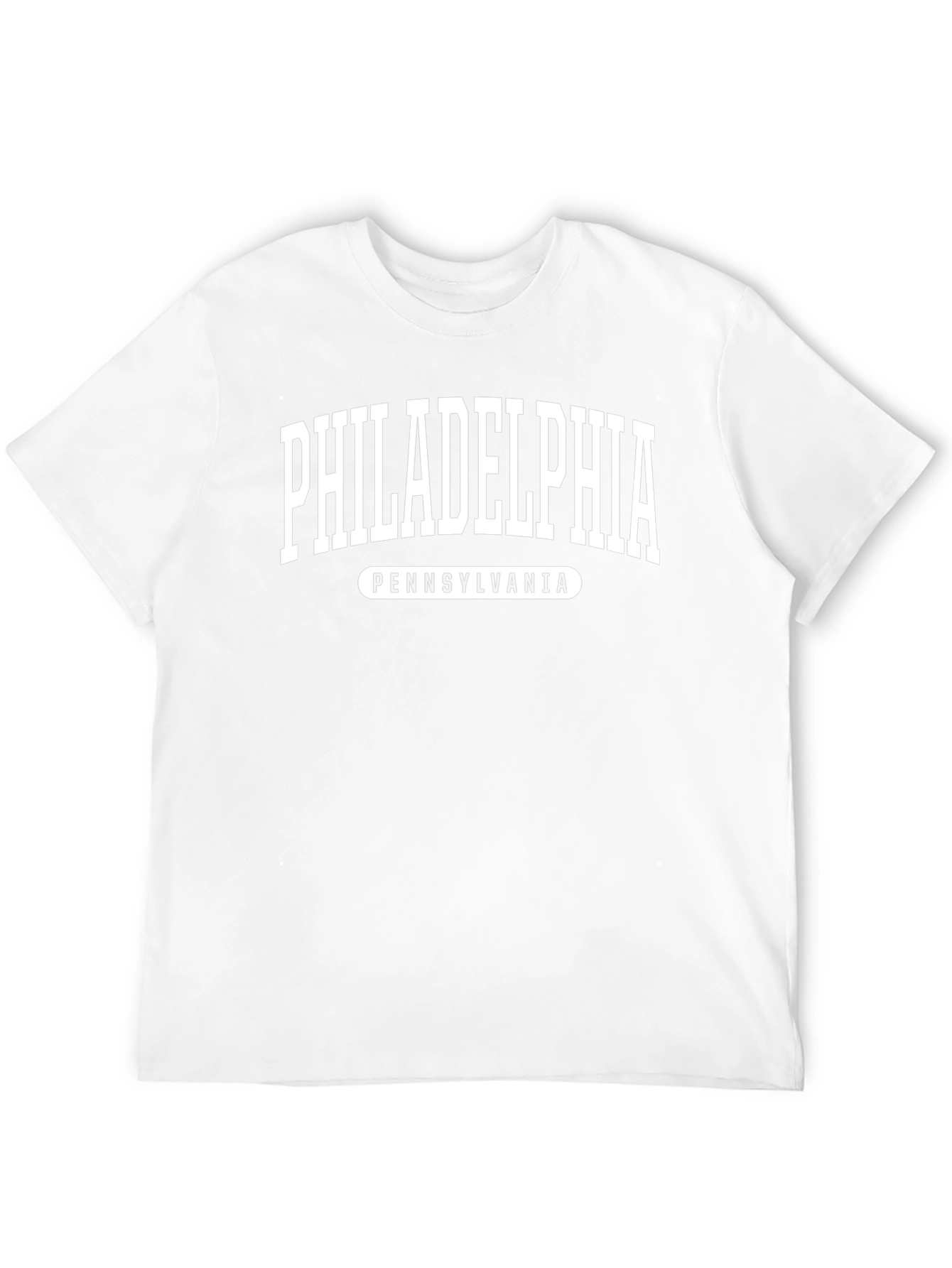 Philadelphia Pennsylvania Text Graphic Black T-Shirt
