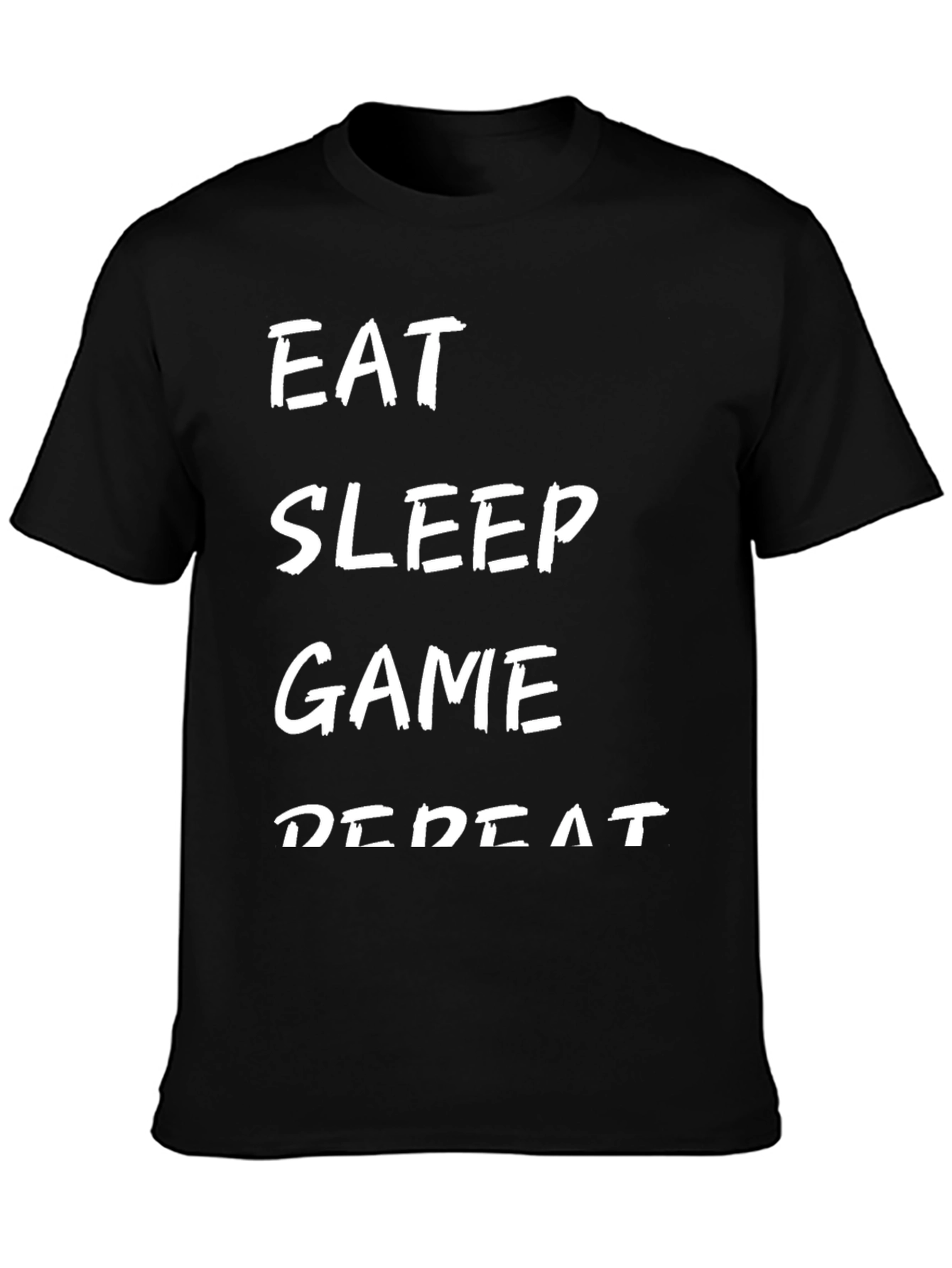 Eat Sleep Game Repeat Black T-Shirt