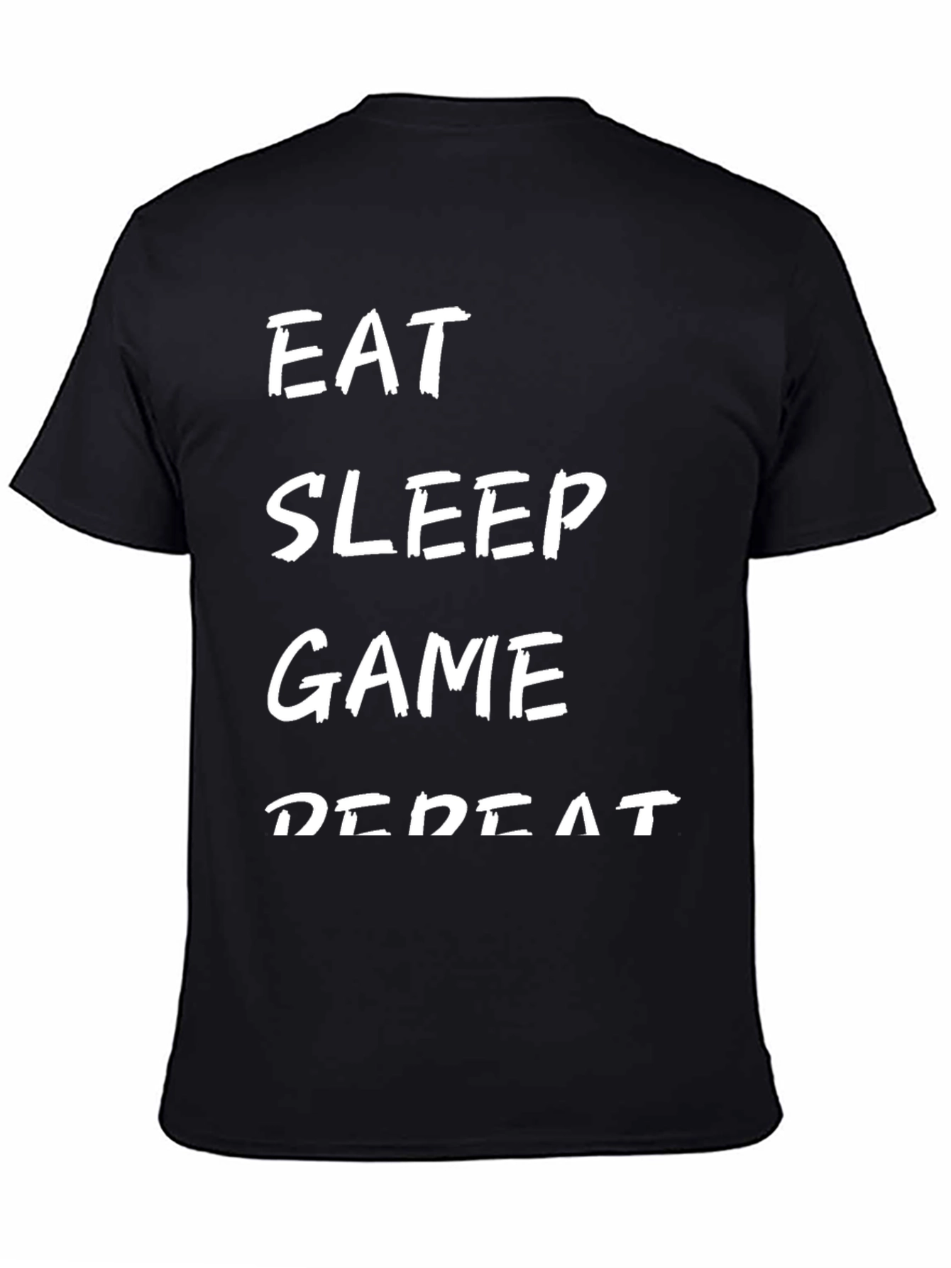 Eat Sleep Game Repeat Black T-Shirt
