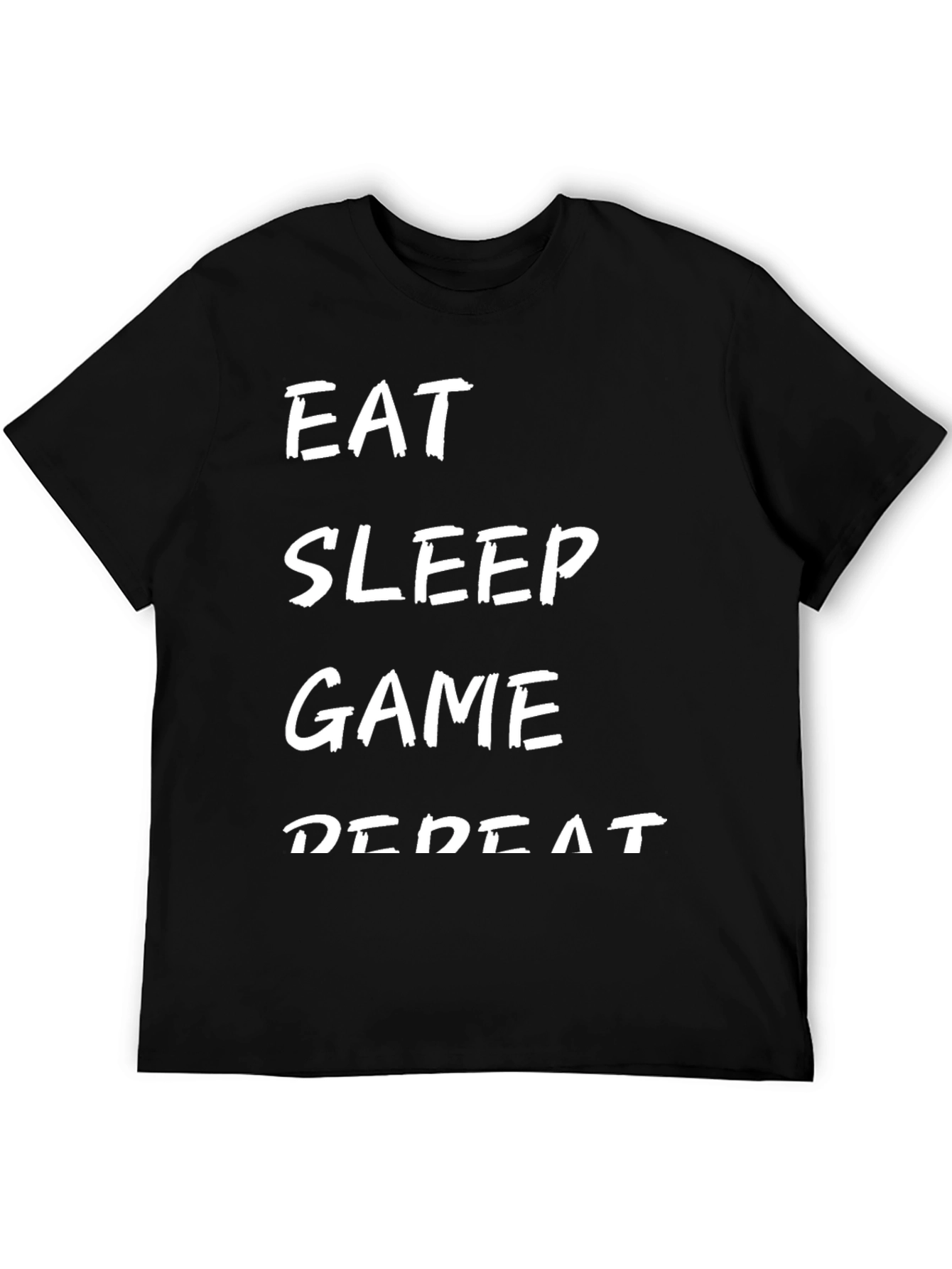 Eat Sleep Game Repeat Black T-Shirt