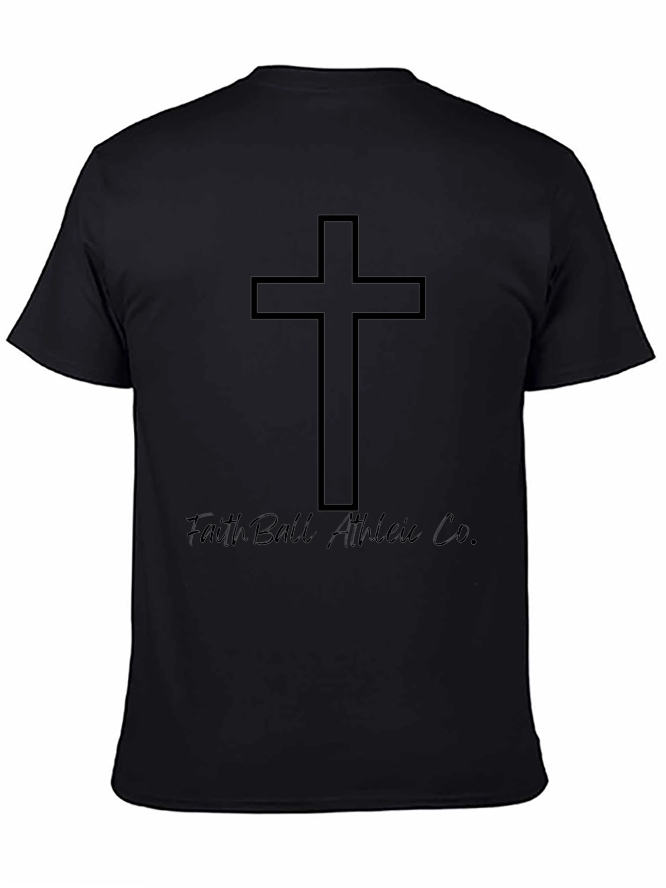 Faithful Athletic Cross T-Shirt - Black