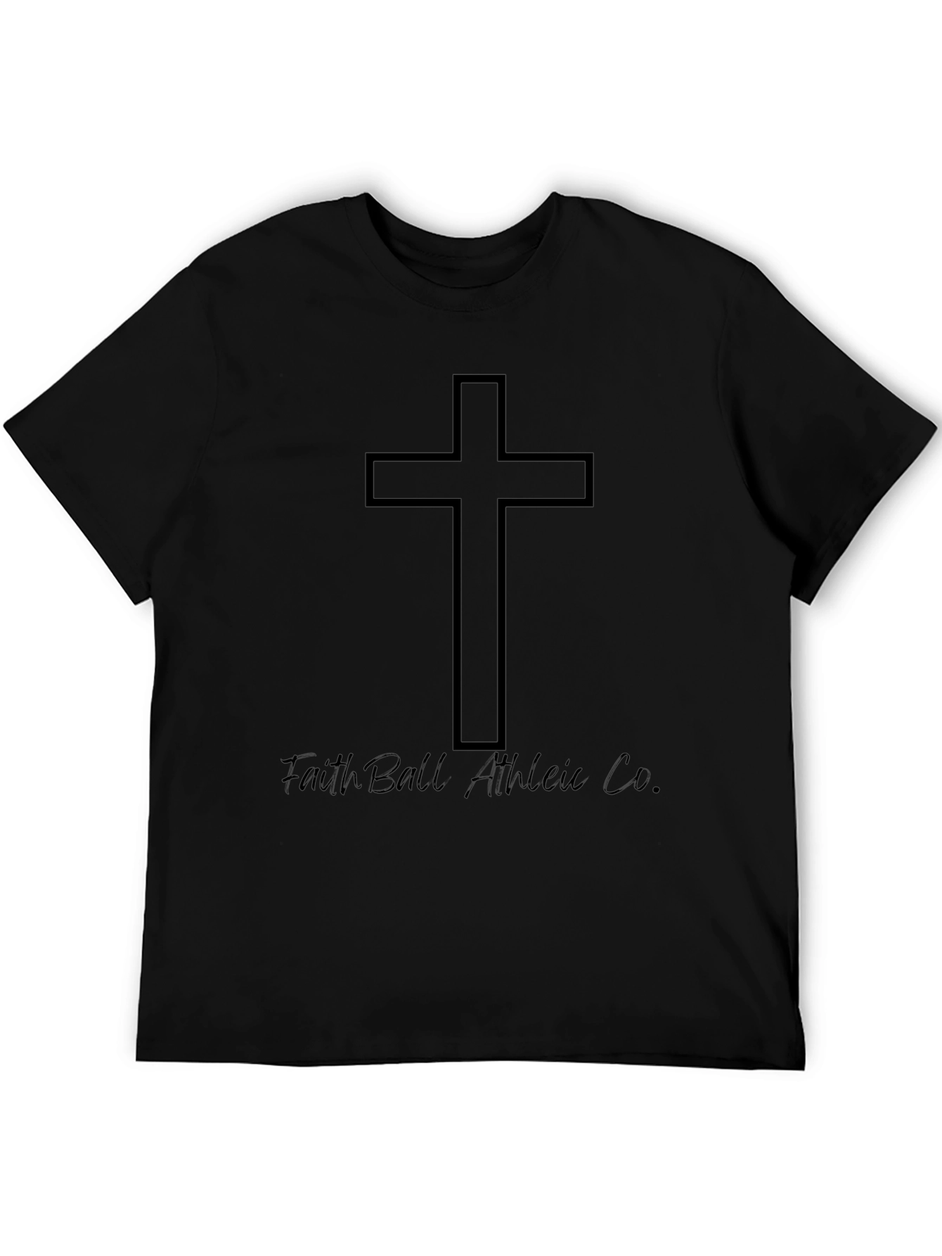 Faithful Athletic Cross T-Shirt - Black
