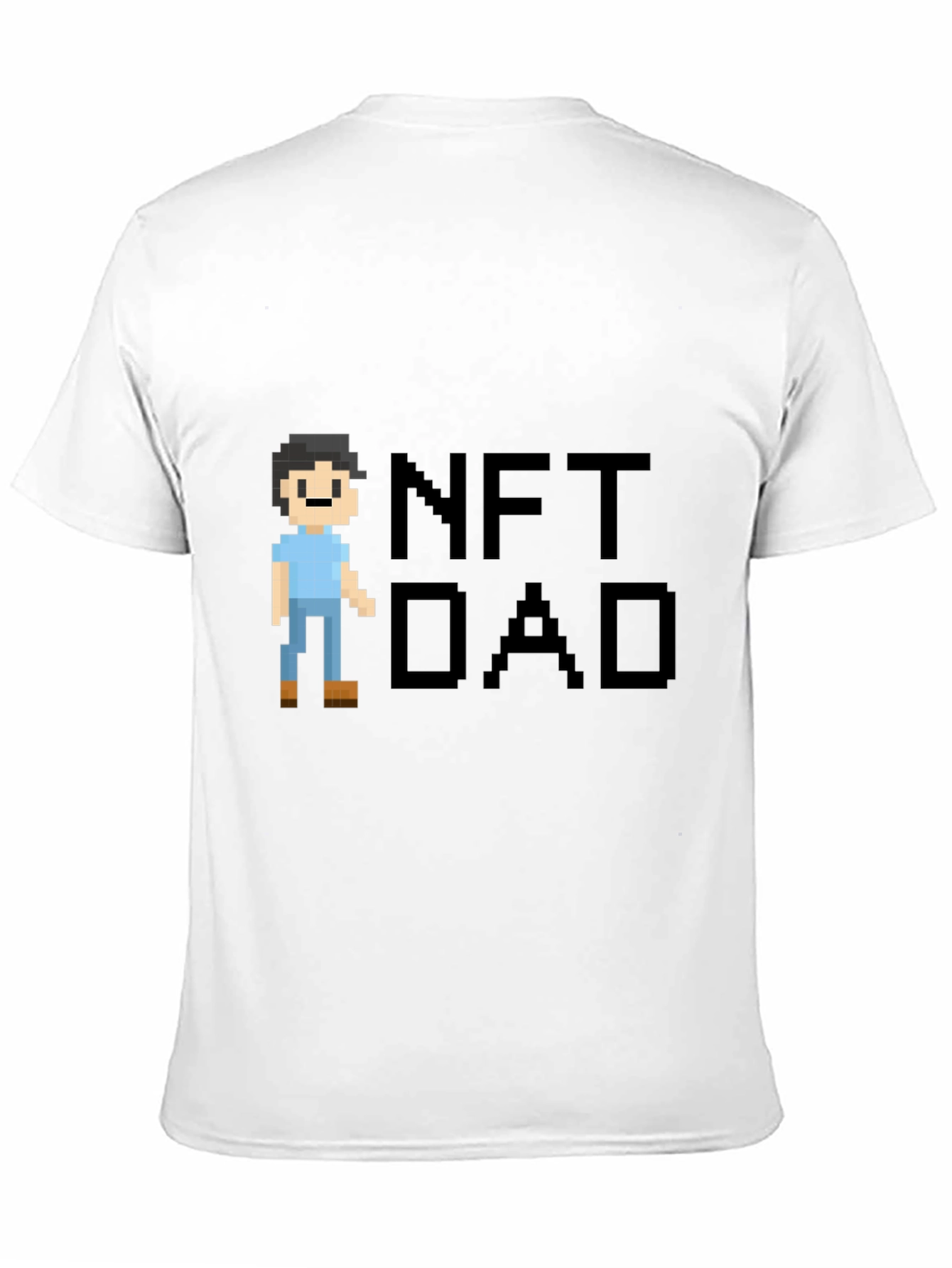 NFT Dad Pixel Art Black T-Shirt