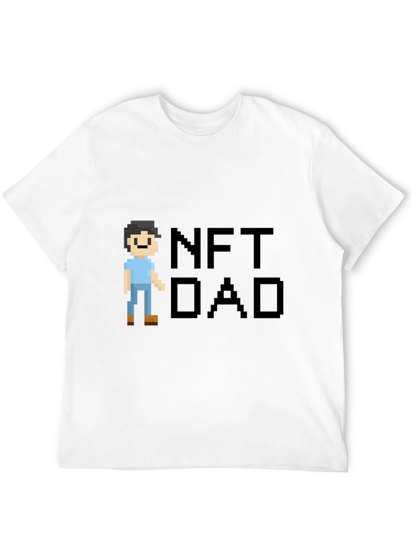 NFT Dad Pixel Art Black T-Shirt