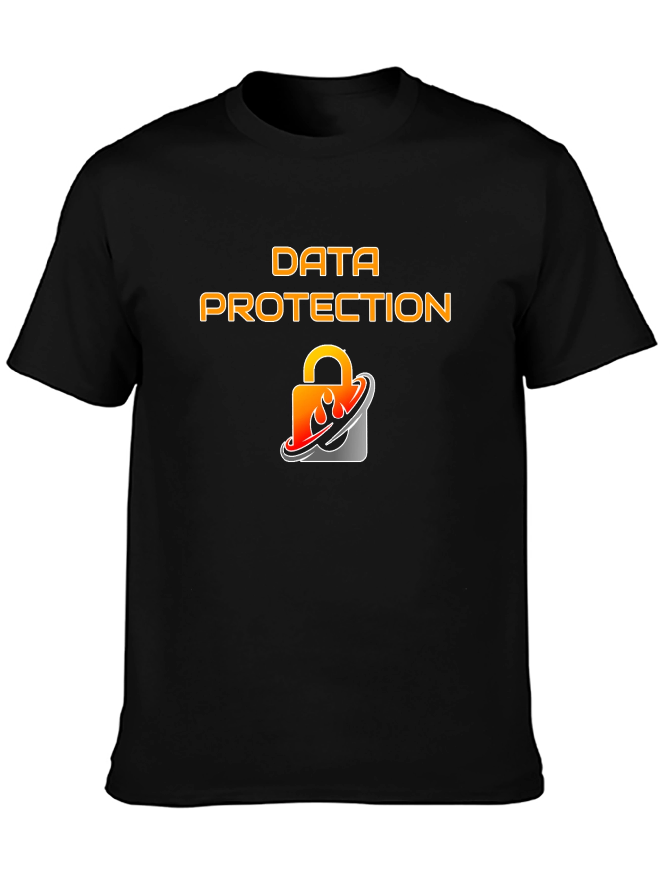 Data Protection Graphic Black T-Shirt