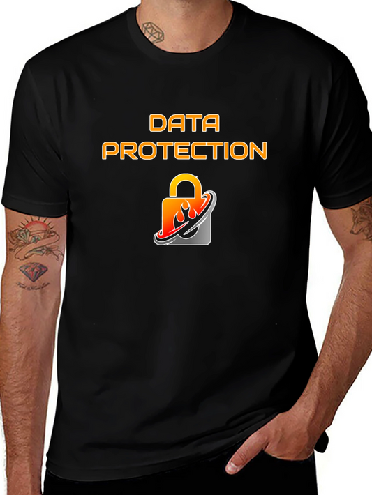 Data Protection Graphic Black T-Shirt