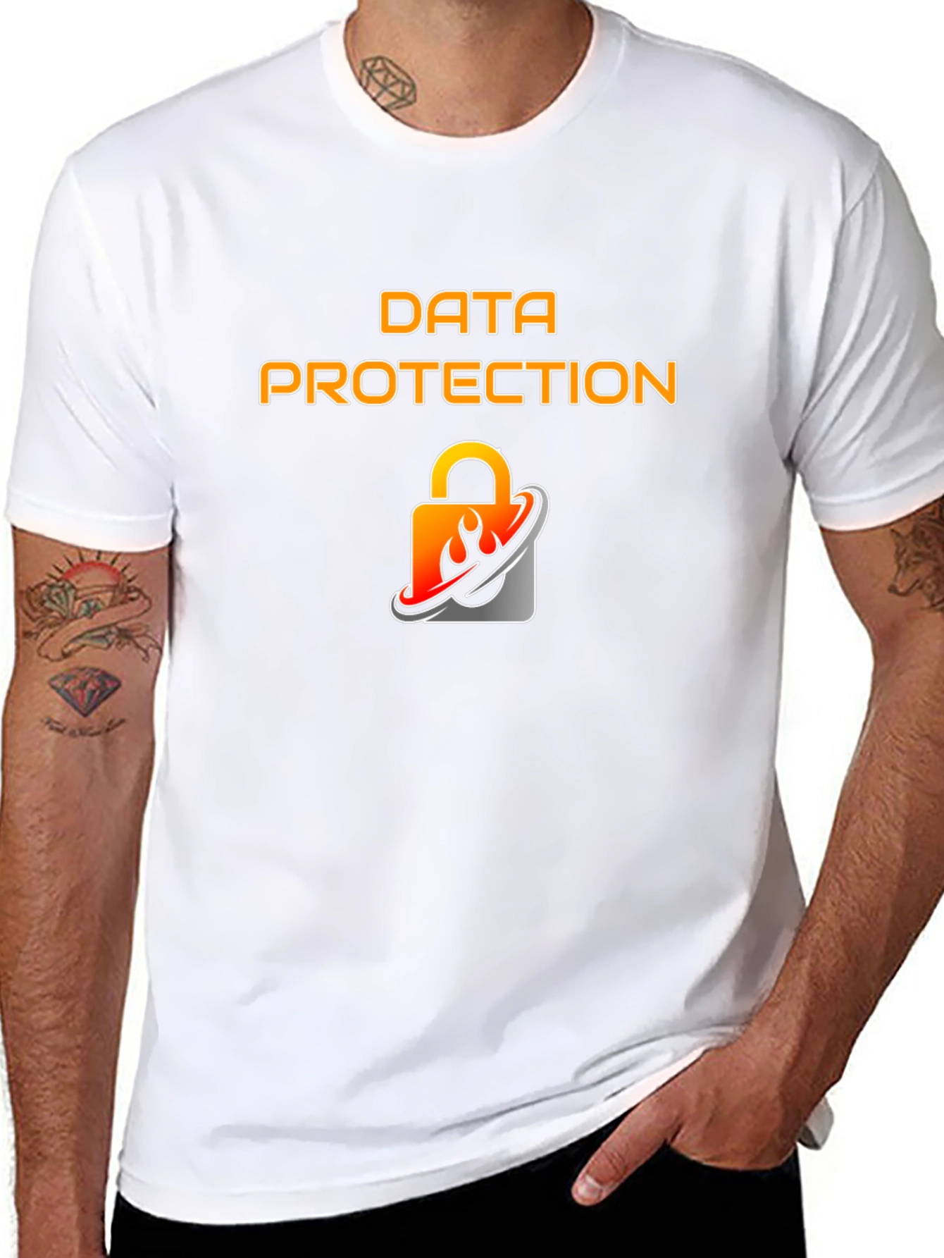 Data Protection Graphic Black T-Shirt