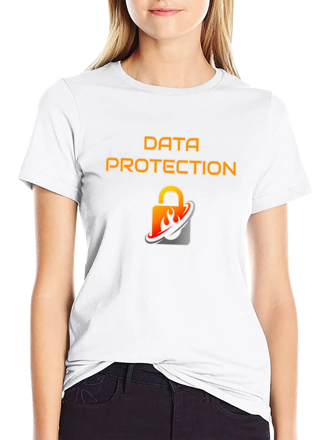 Data Protection Graphic Black T-Shirt