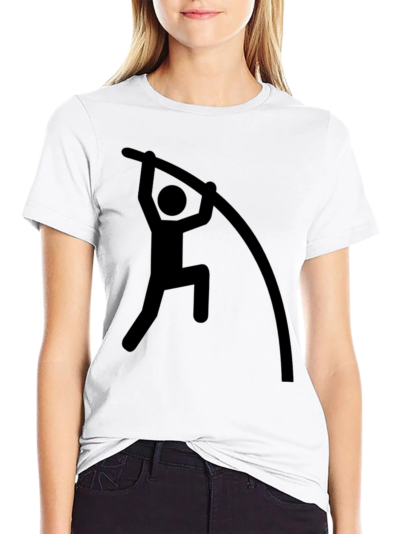 Black Pole Vaulting Graphic Tee