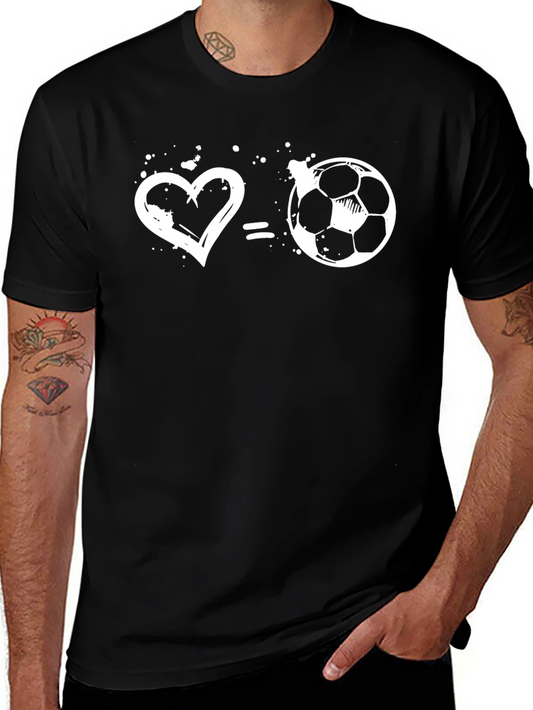 Love Soccer T-Shirt: Heart Equals Football Tee