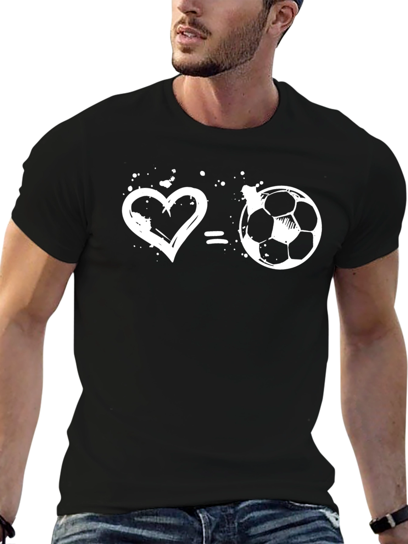 Love Soccer T-Shirt: Heart Equals Football Tee
