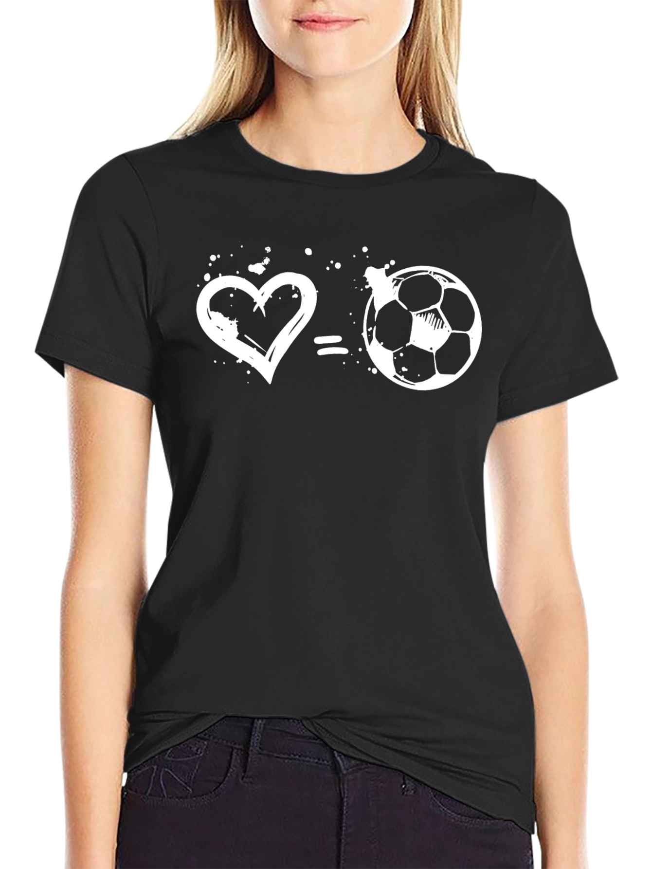 Love Soccer T-Shirt: Heart Equals Football Tee