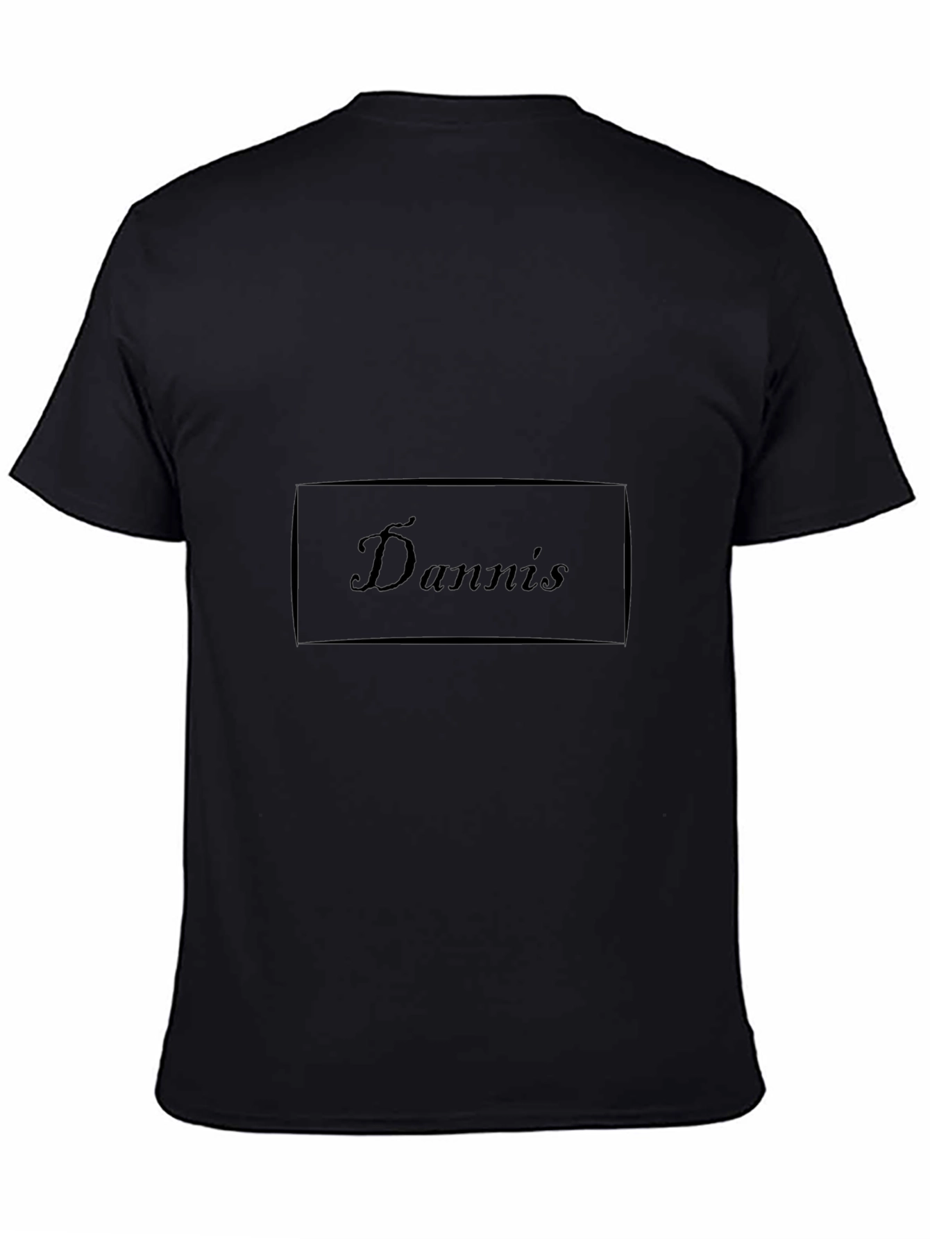 Dannis Graphic T-Shirt - Soft Black Cotton Casual Tee