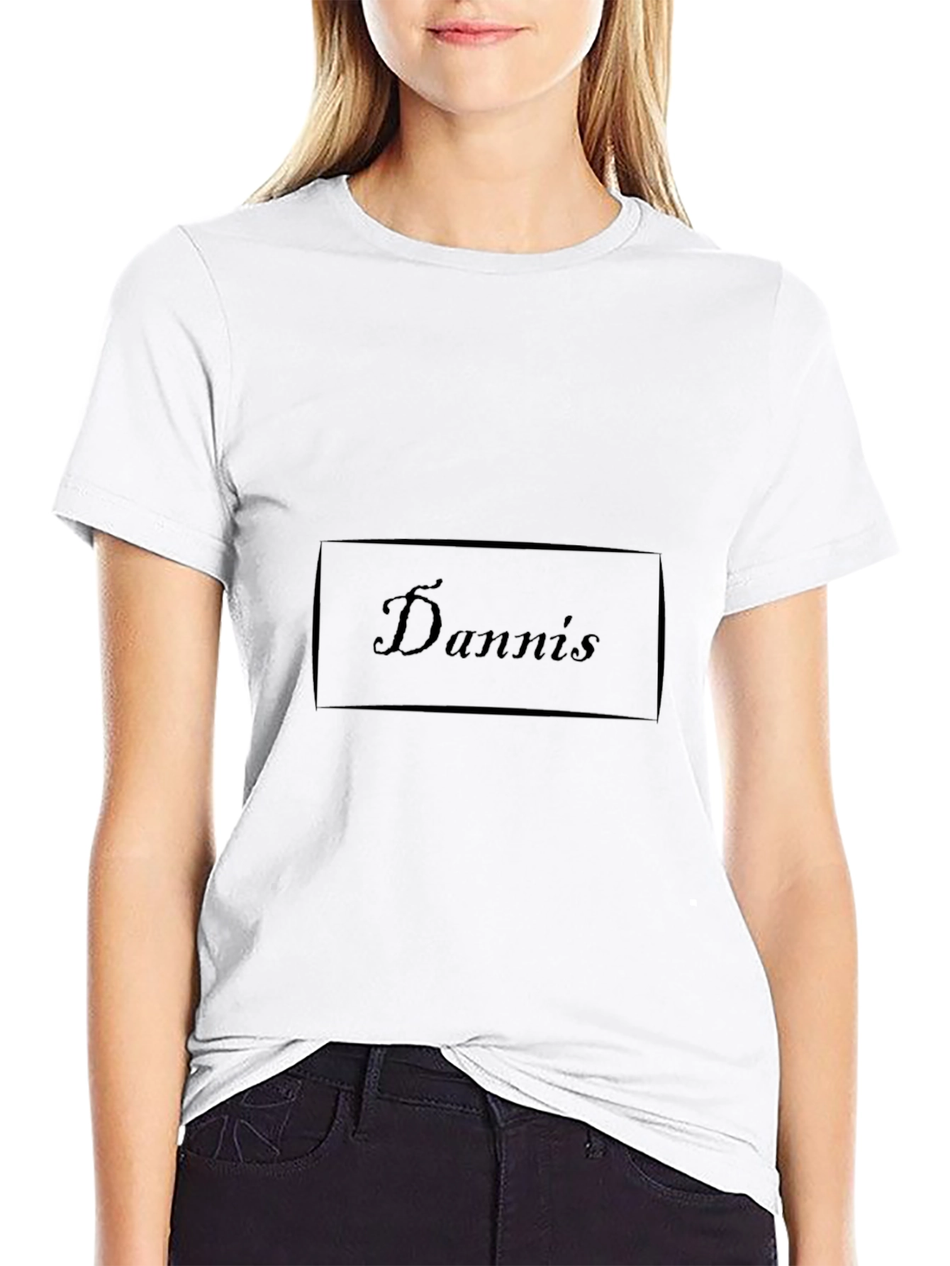 Dannis Graphic T-Shirt - Soft Black Cotton Casual Tee