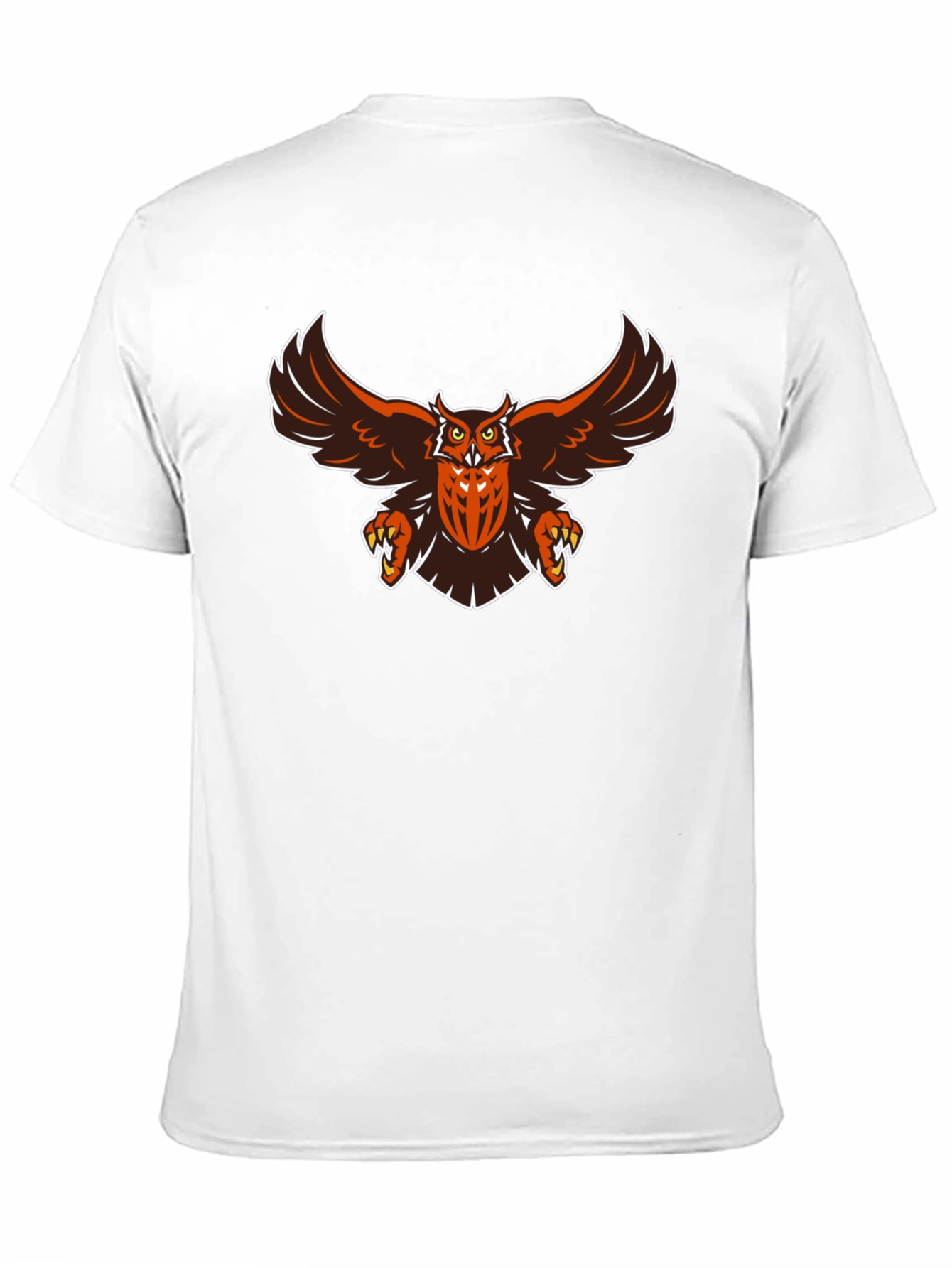 Mens Black Owl Graphic T-Shirt