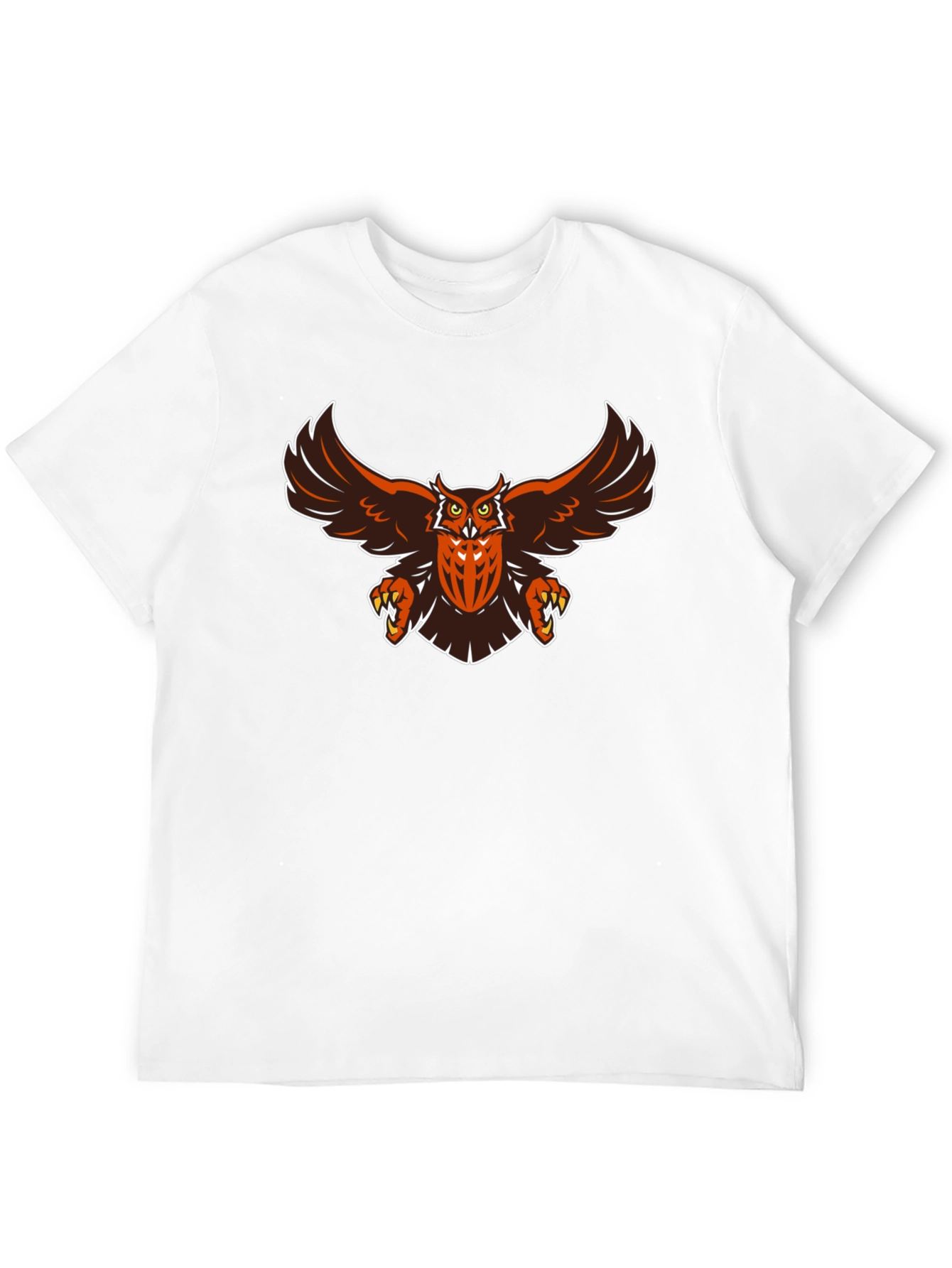 Mens Black Owl Graphic T-Shirt