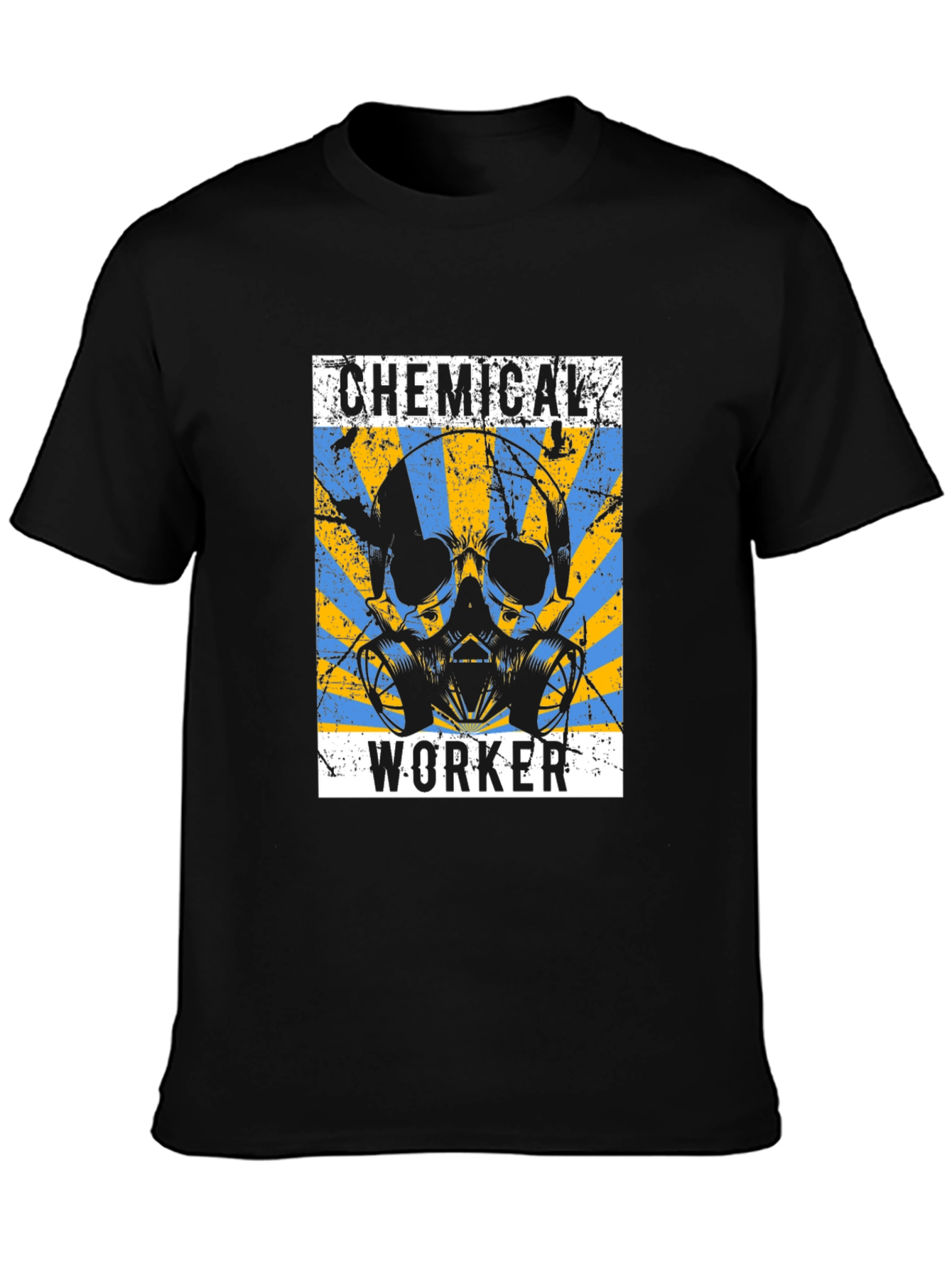Chemical Worker Skull Graphic Tee - Safety First!