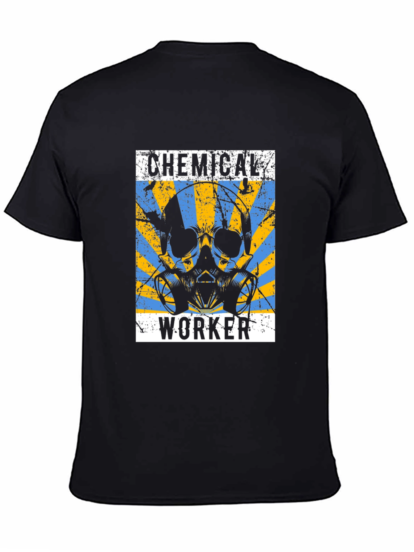 Chemical Worker Skull Graphic Tee - Safety First!