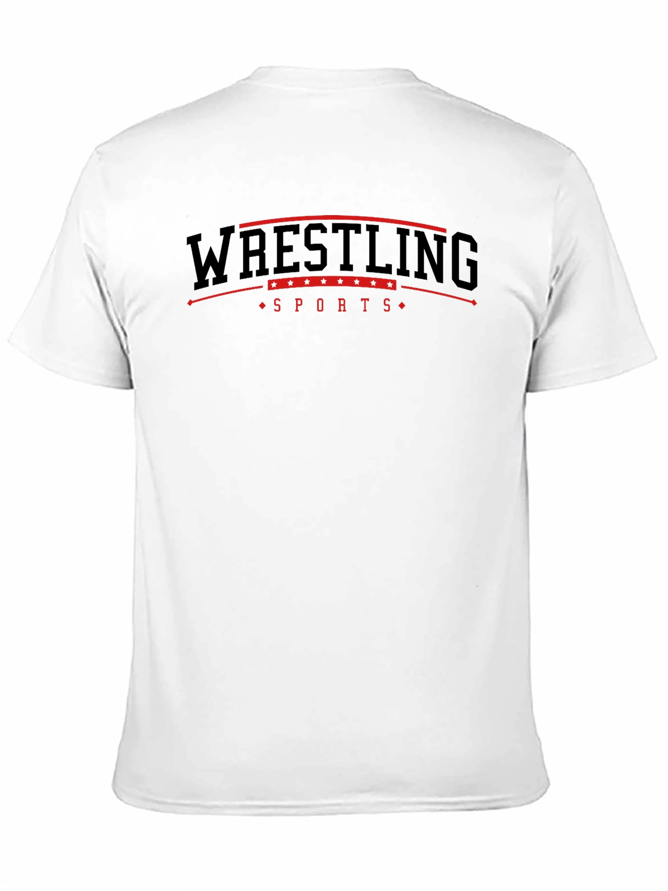 Wrestling Sports Graphic Print Black T-Shirt