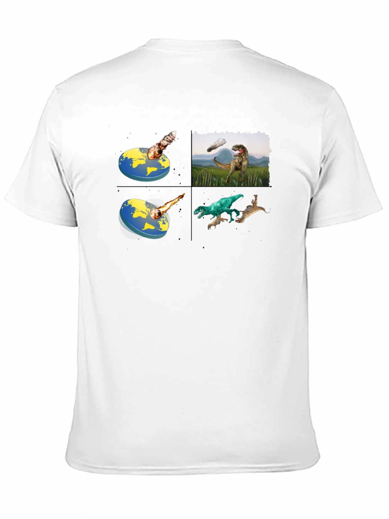 Dinosaur Extinction Black T-Shirt