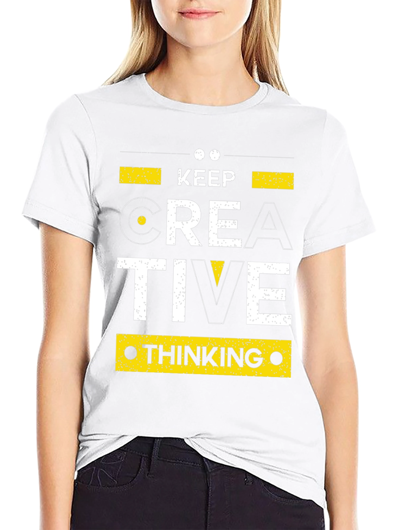 Keep Creative Thinking Black Graphic Tee