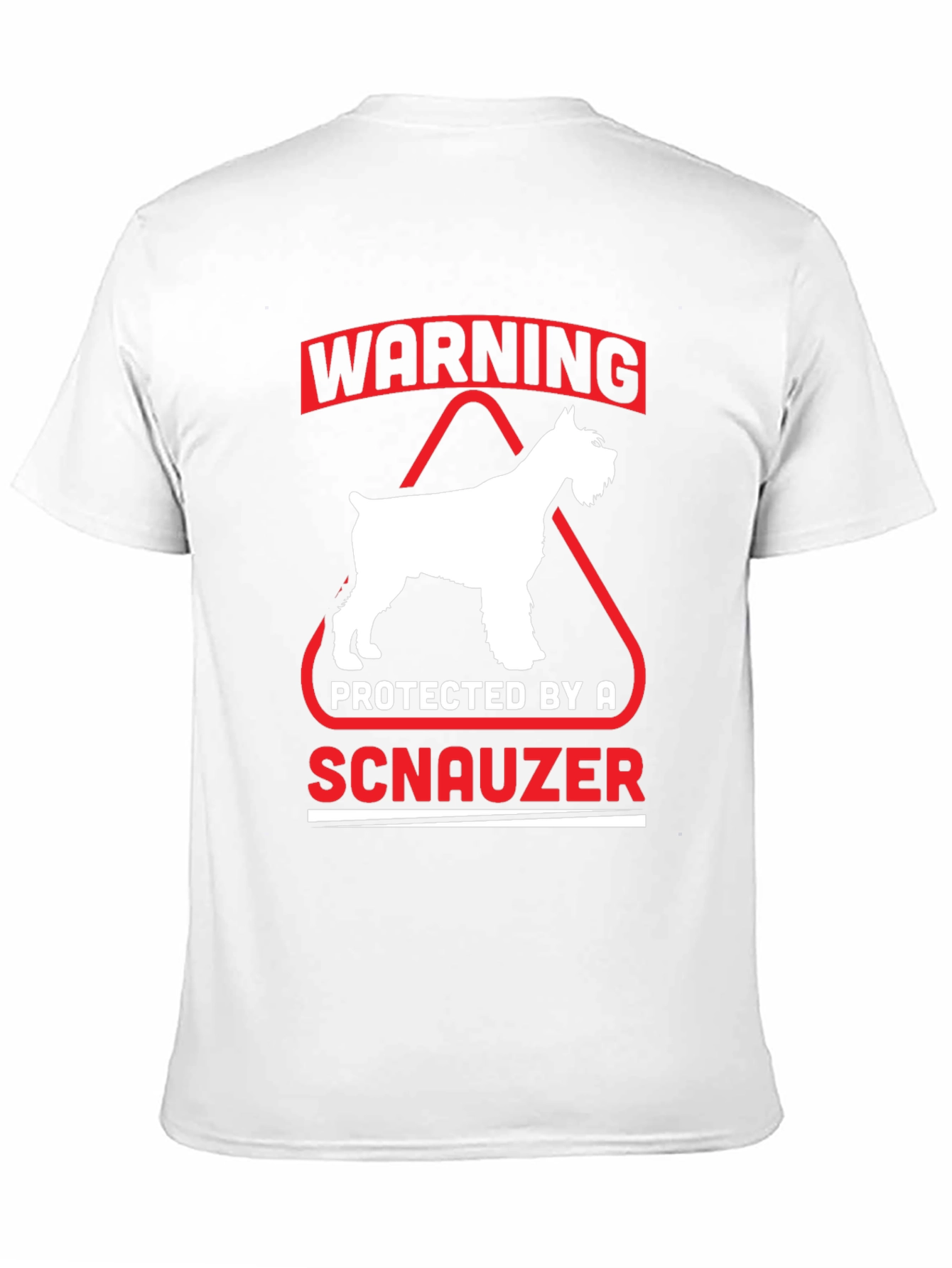 Warning Protected by a Schnauzer Black T-Shirt