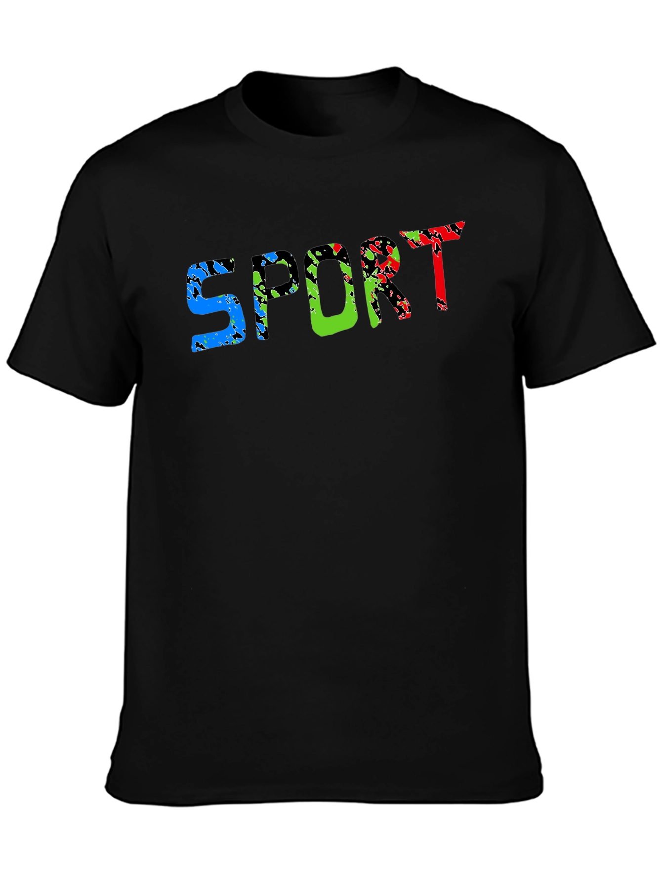 Mens Black Sport Graphic Tee
