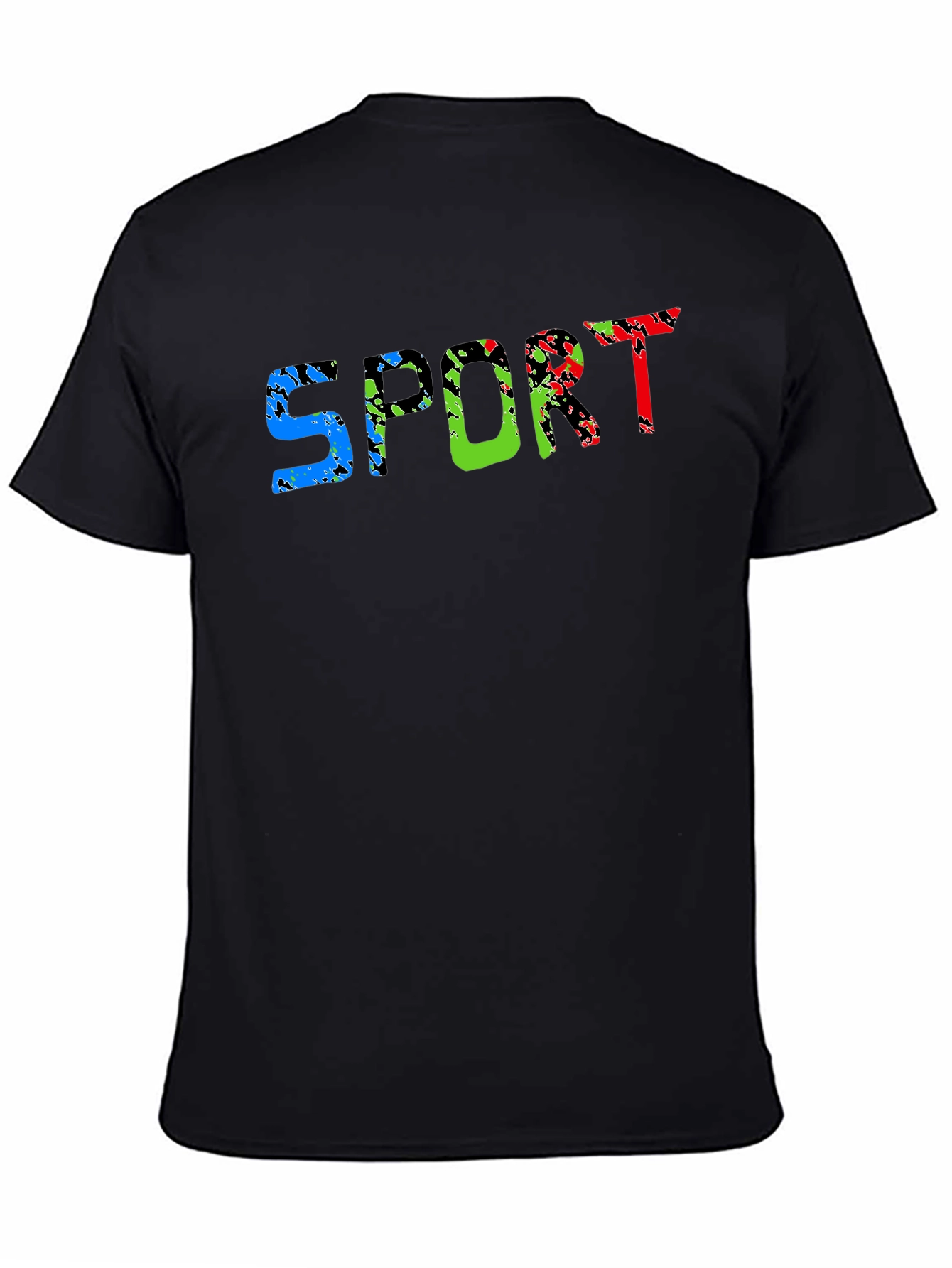Mens Black Sport Graphic Tee