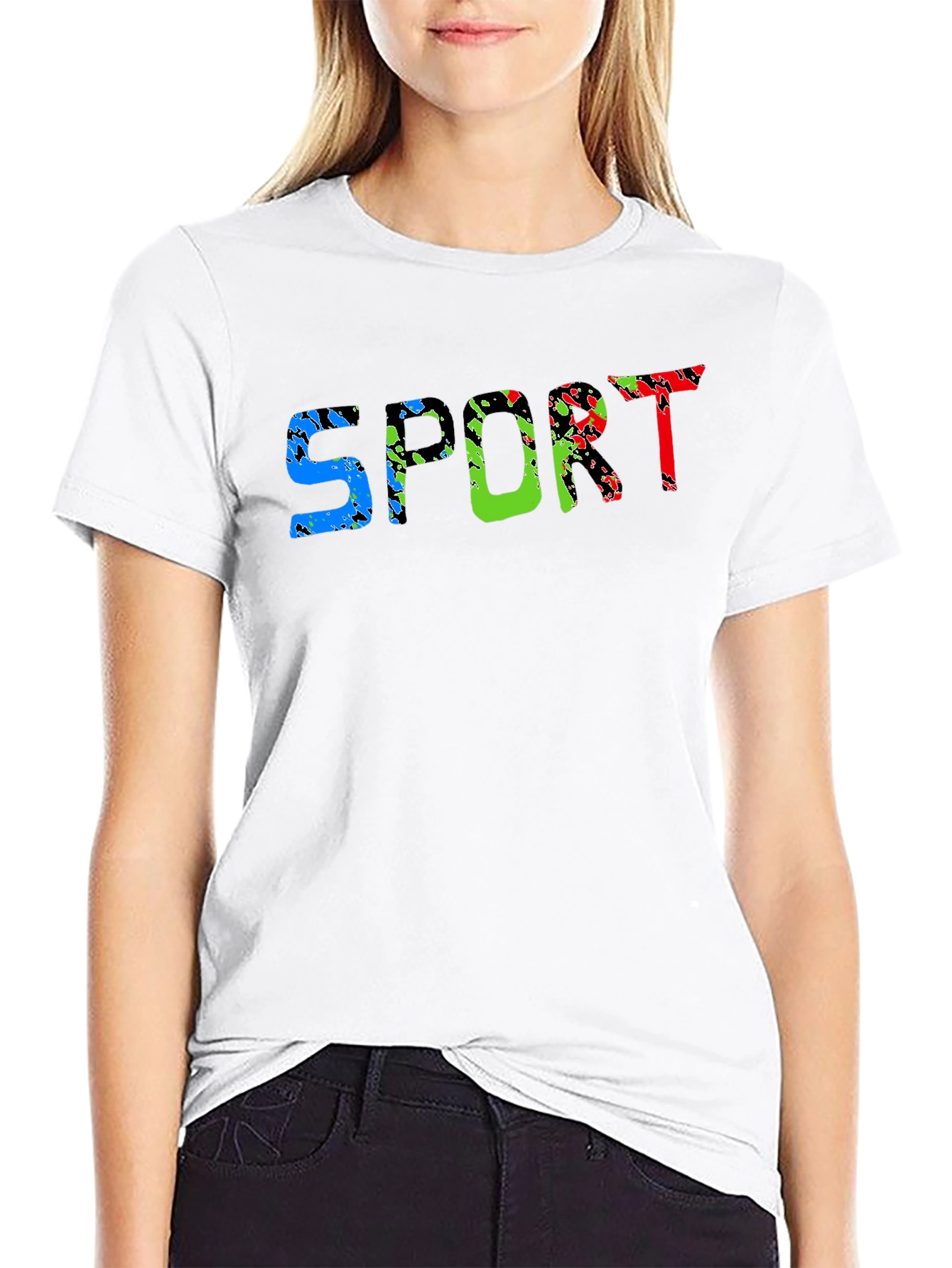 Mens Black Sport Graphic Tee
