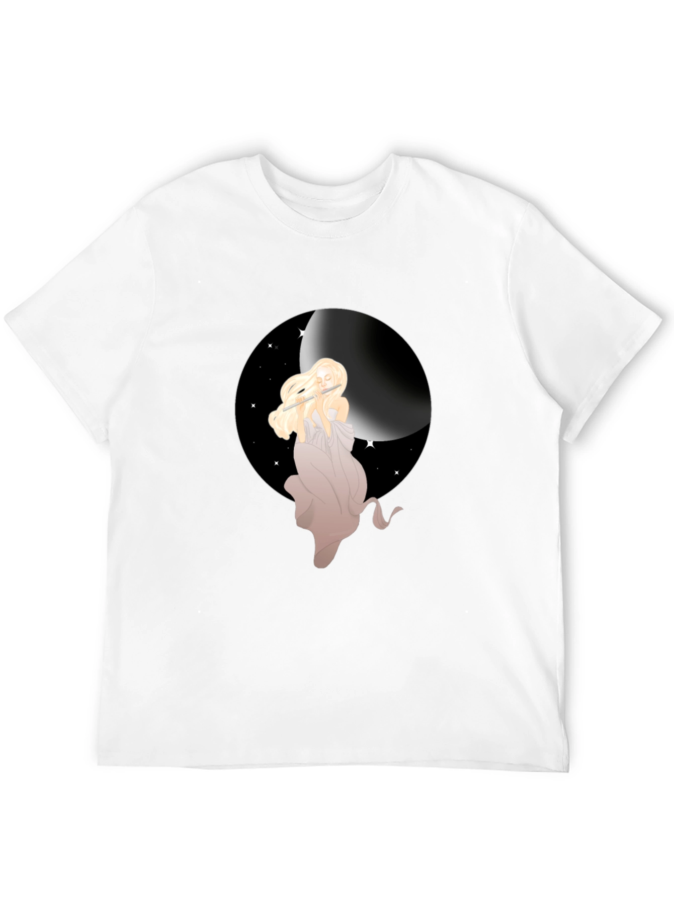 Moon Goddess Graphic Tee - Stylish Black T-Shirt