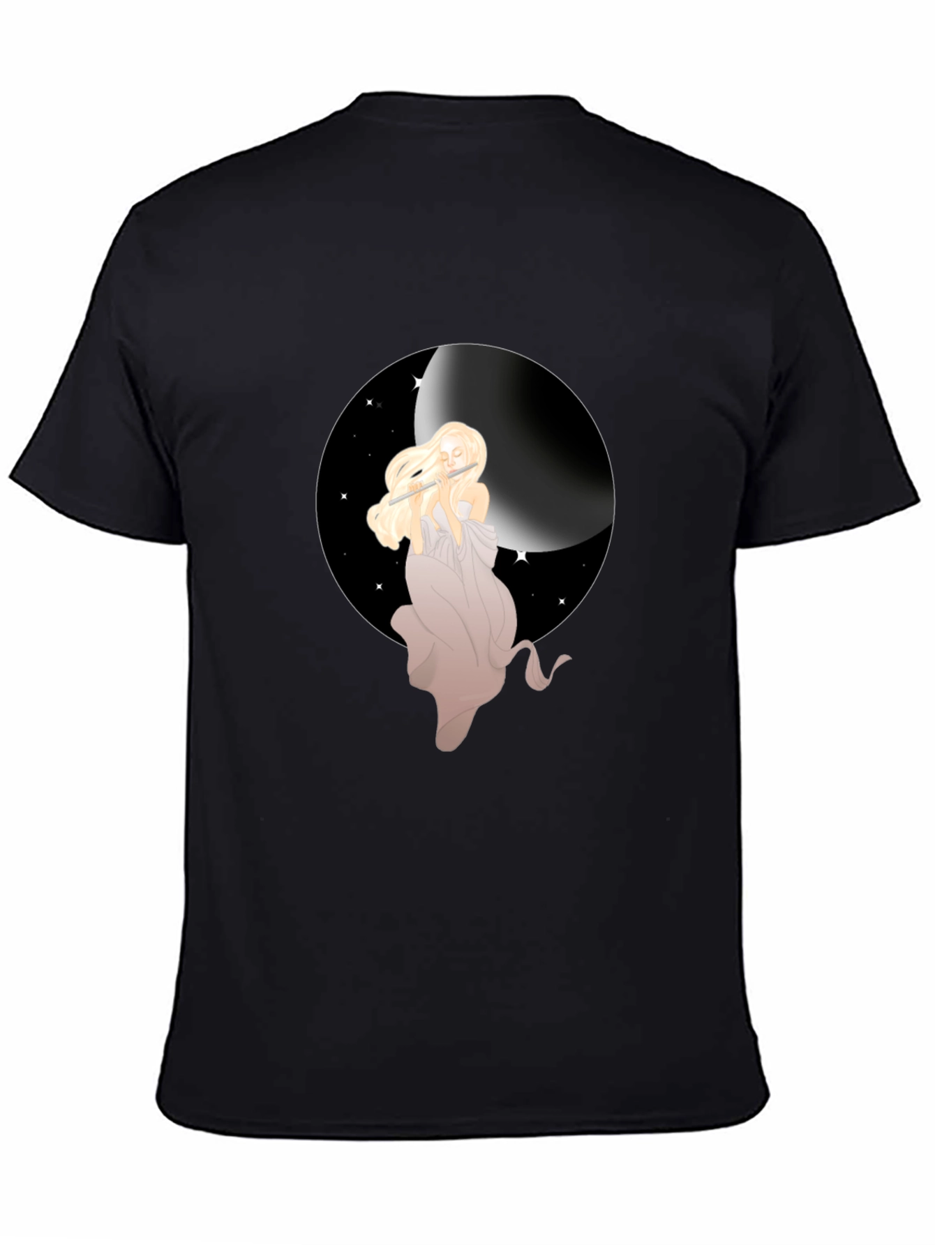 Moon Goddess Graphic Tee - Stylish Black T-Shirt