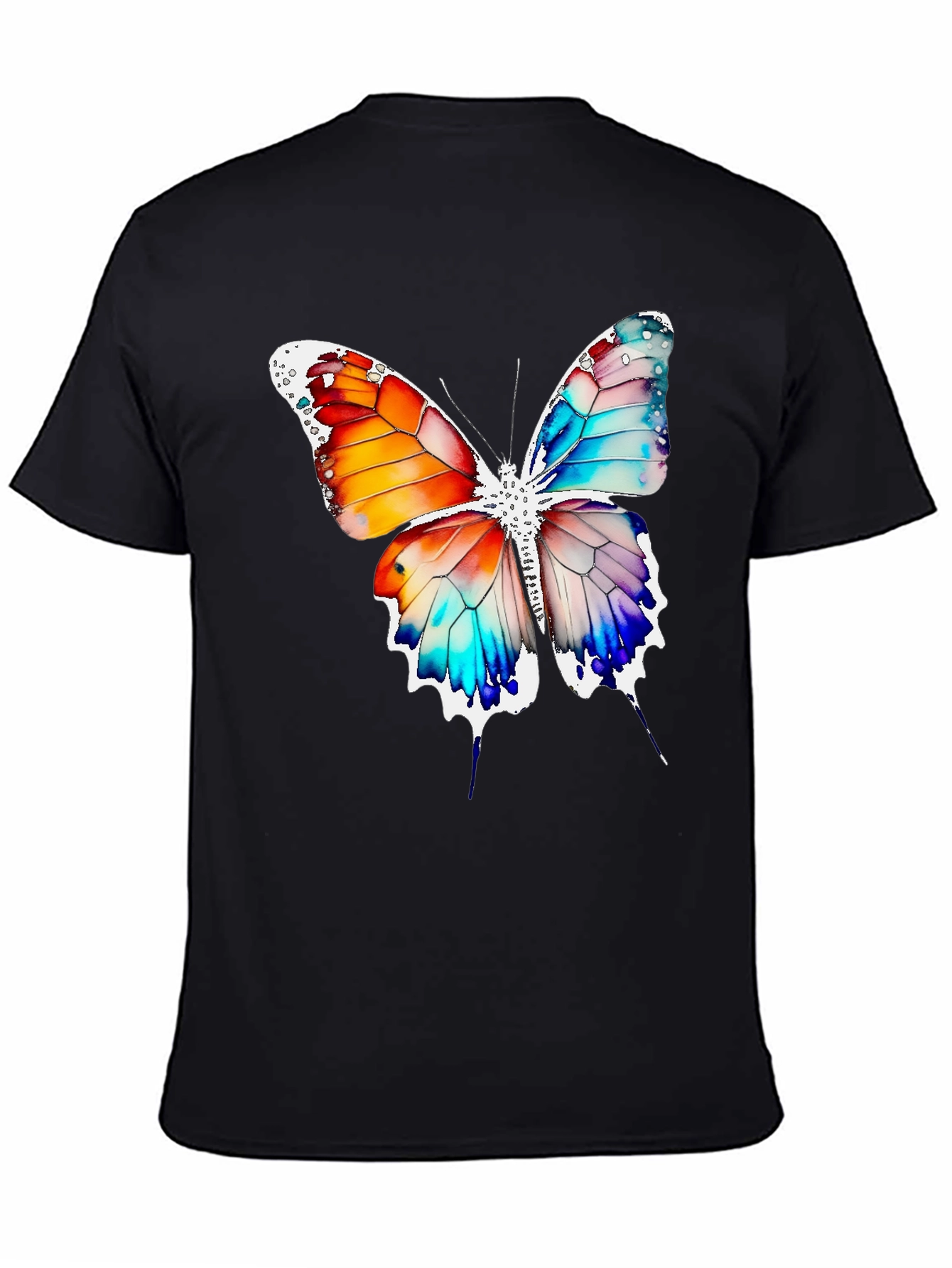 Butterfly Graphic Print Crew Neck T-Shirt
