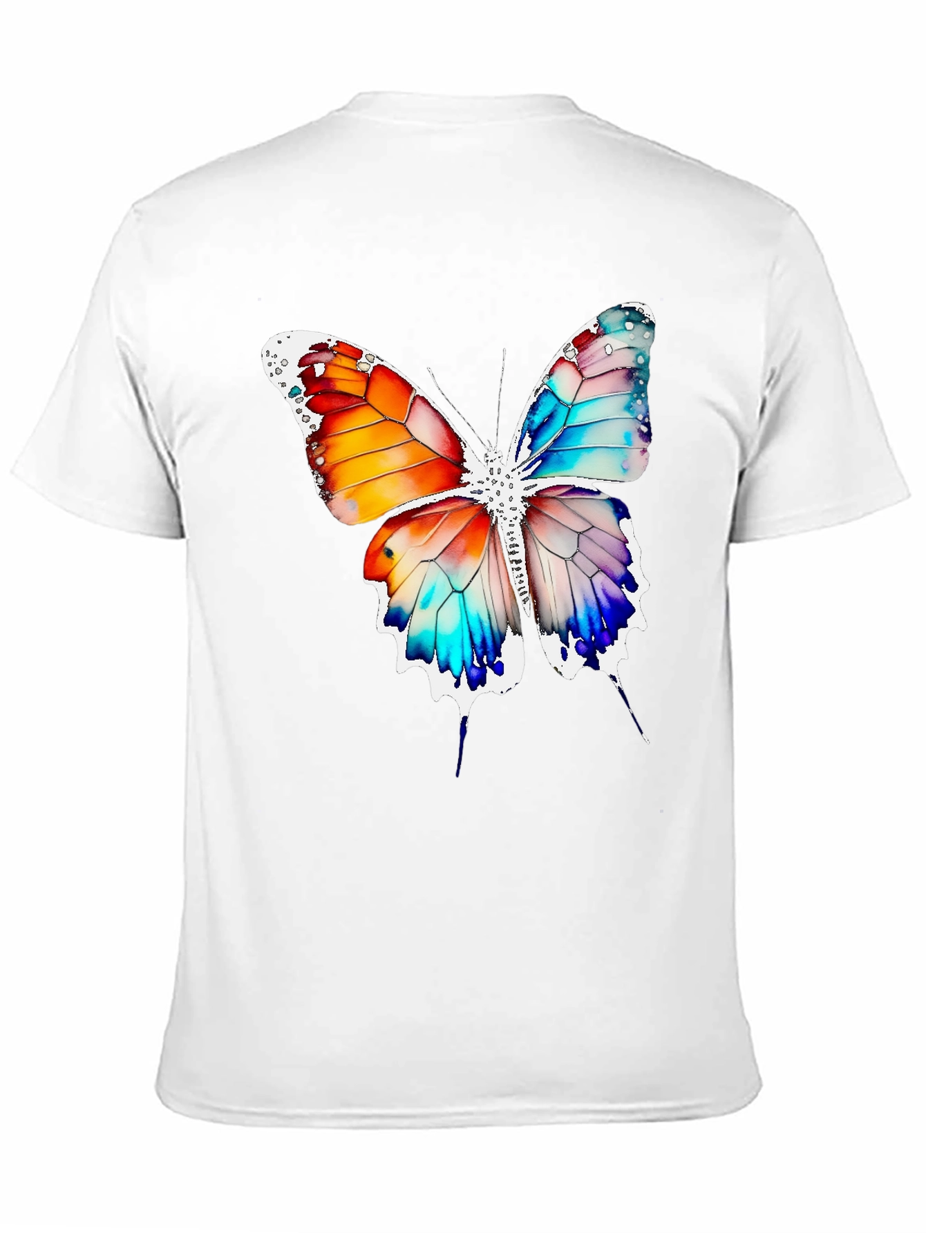 Butterfly Graphic Print Crew Neck T-Shirt