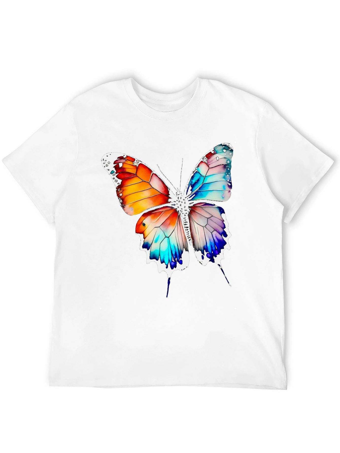 Butterfly Graphic Print Crew Neck T-Shirt