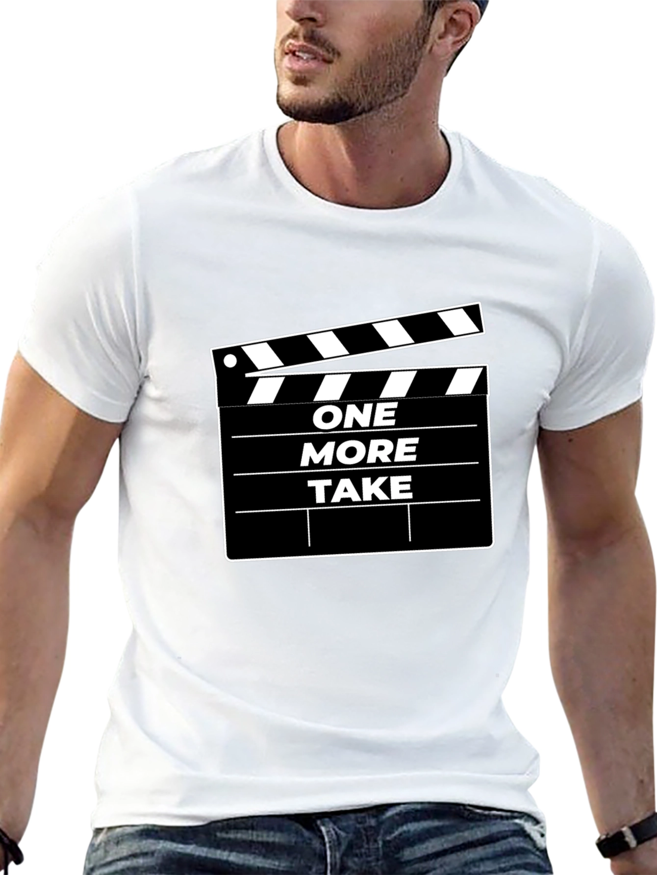 One More Take Black Graphic Tee