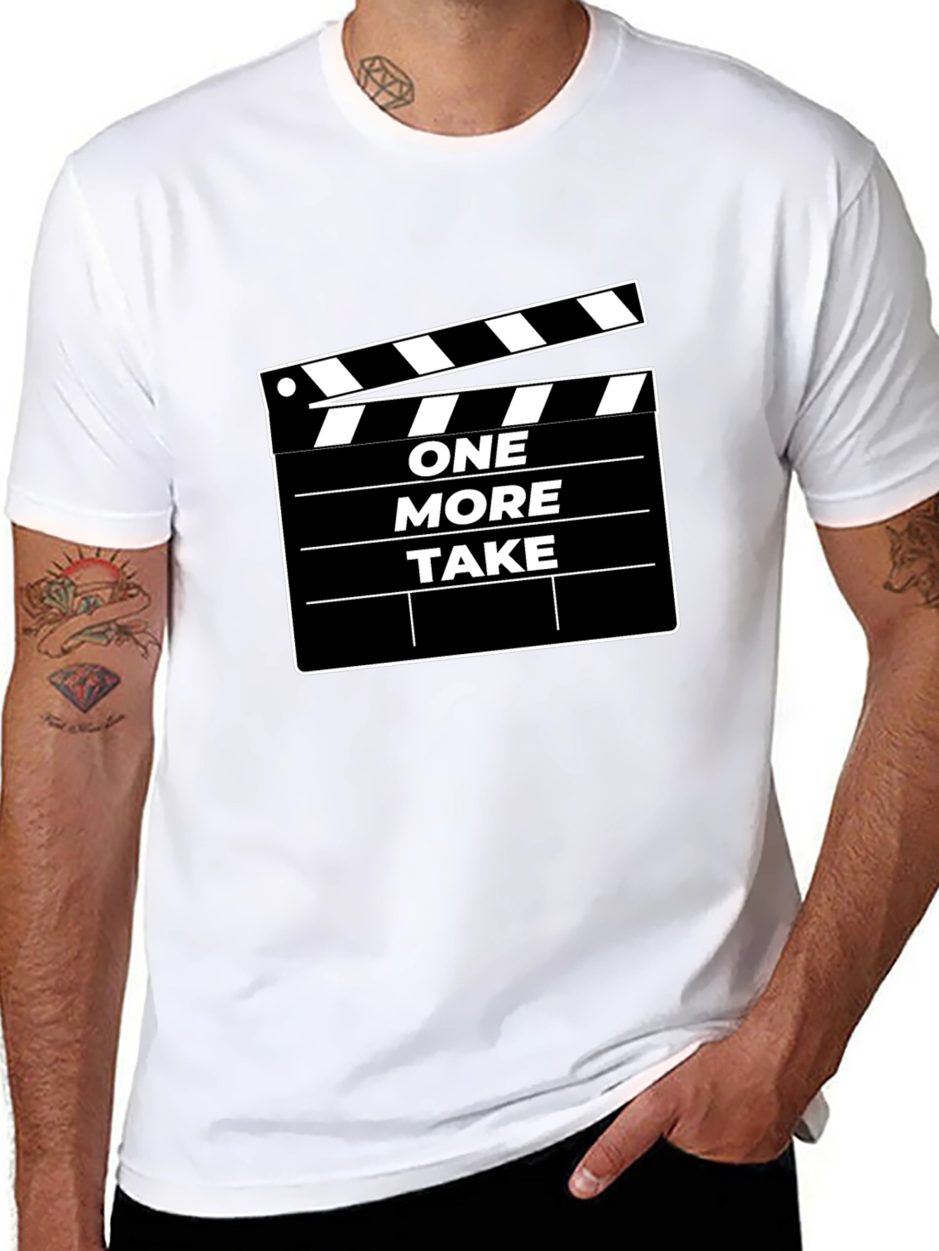 One More Take Black Graphic Tee