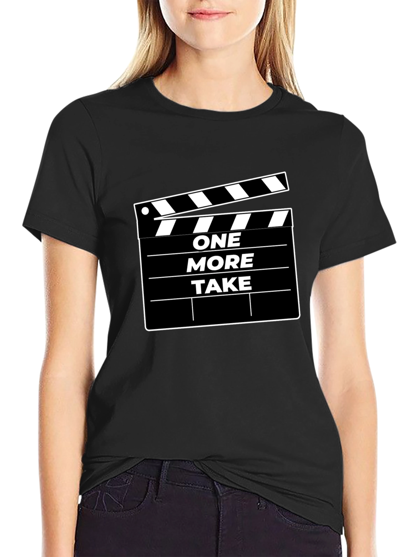One More Take Black Graphic Tee