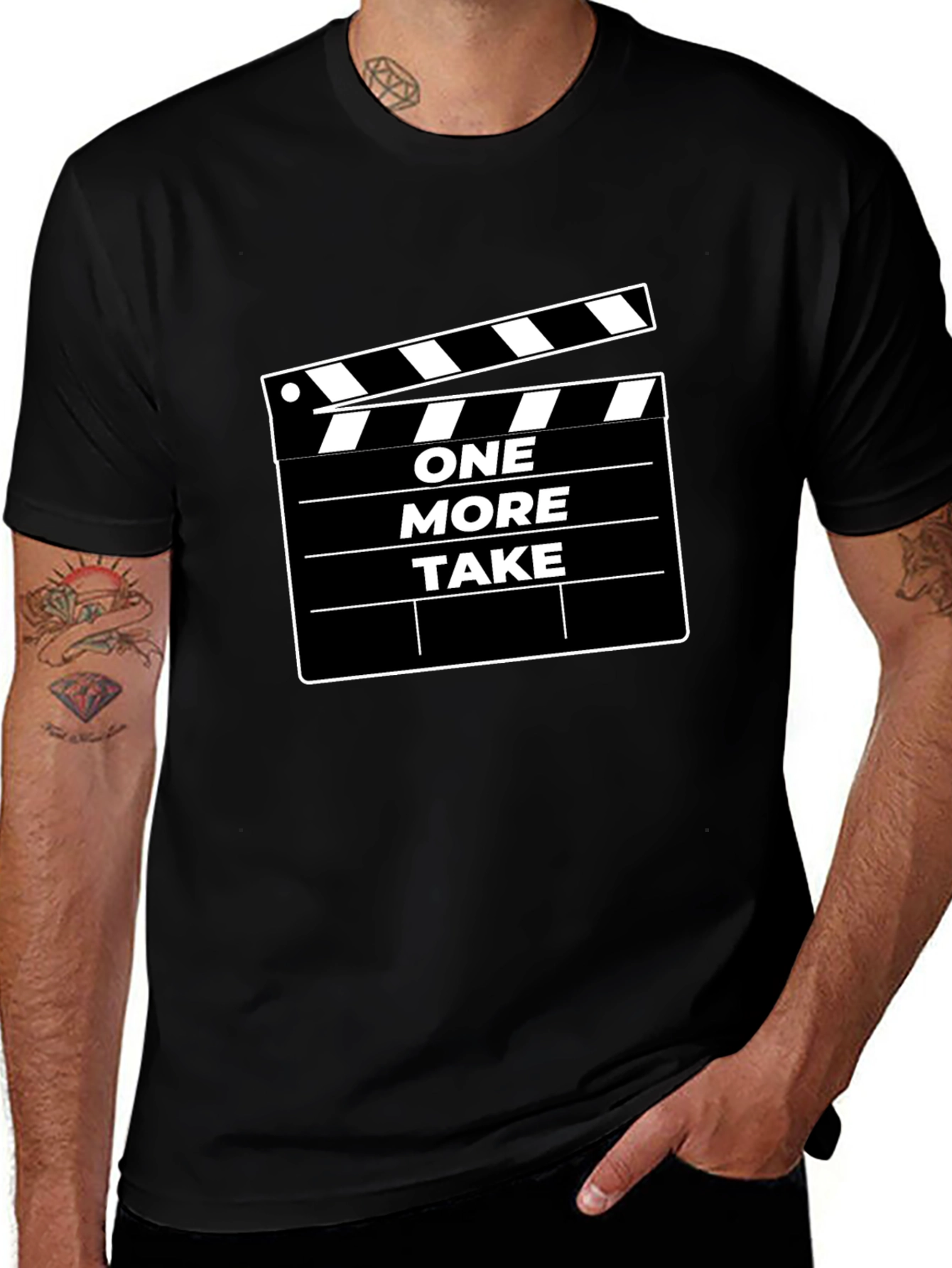 One More Take Black Graphic Tee